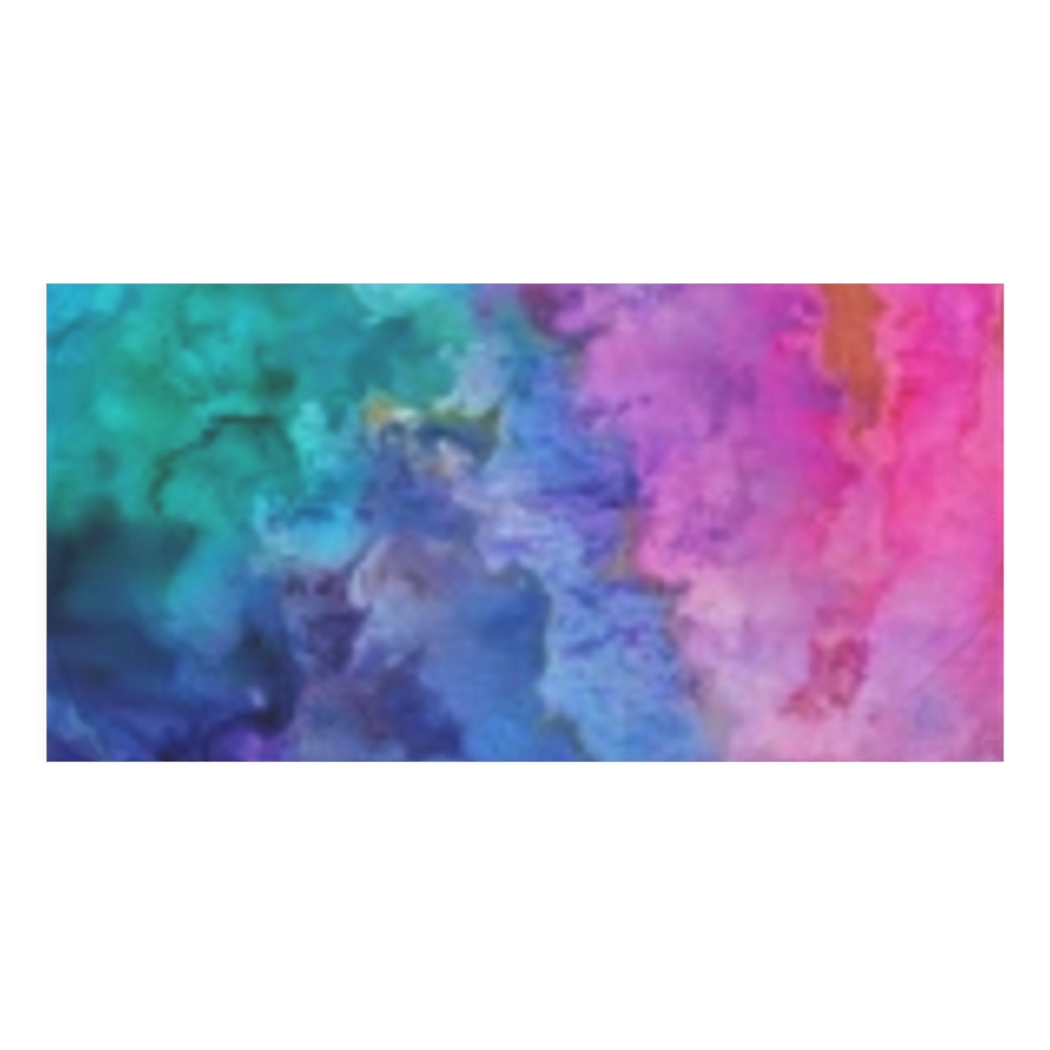 Abstract Rainbow Beach Towel — Vibrant Watercolor Tie-Dye Bath Towel