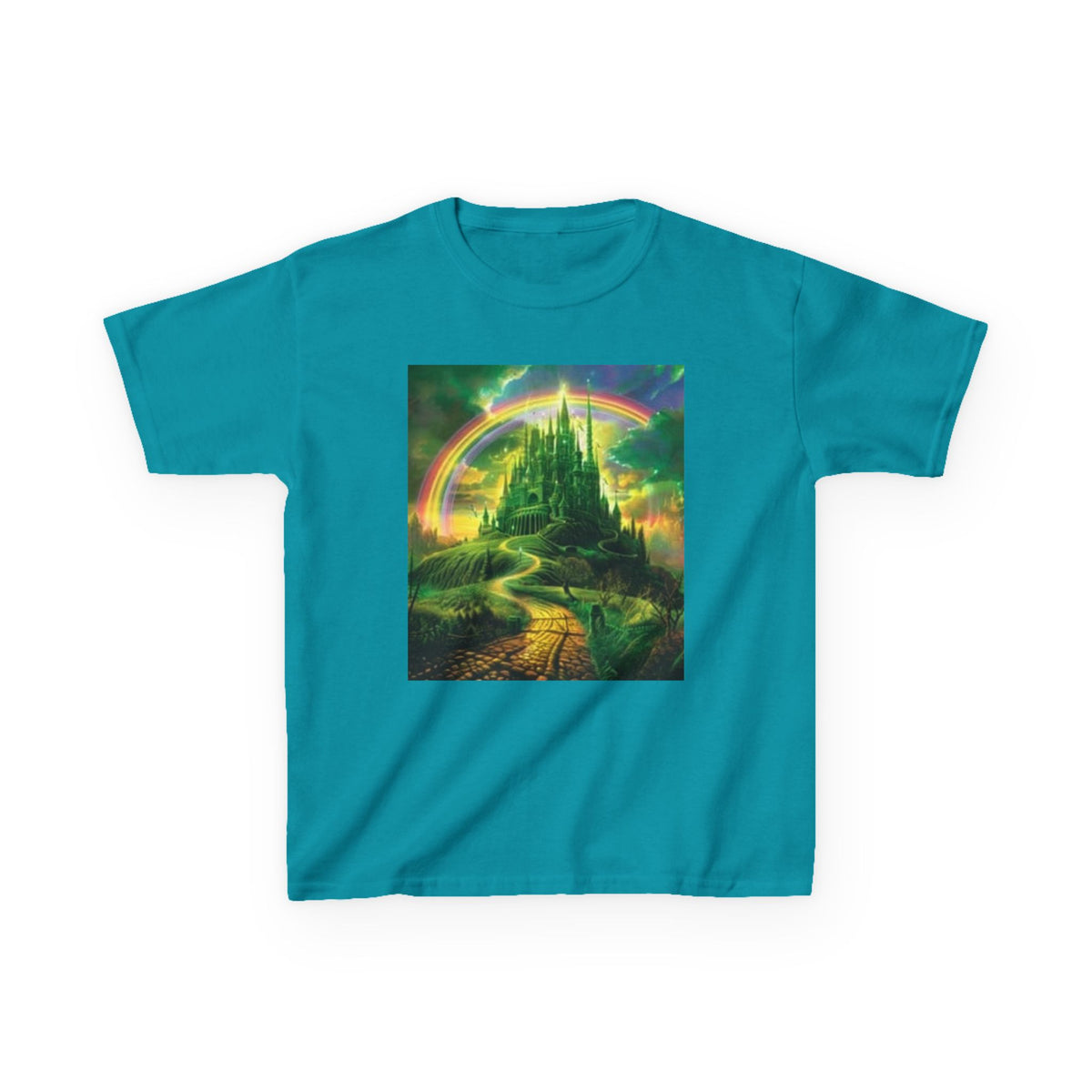 Kids T‑Shirt — Magical Rainbow Castle Fantasy Tee