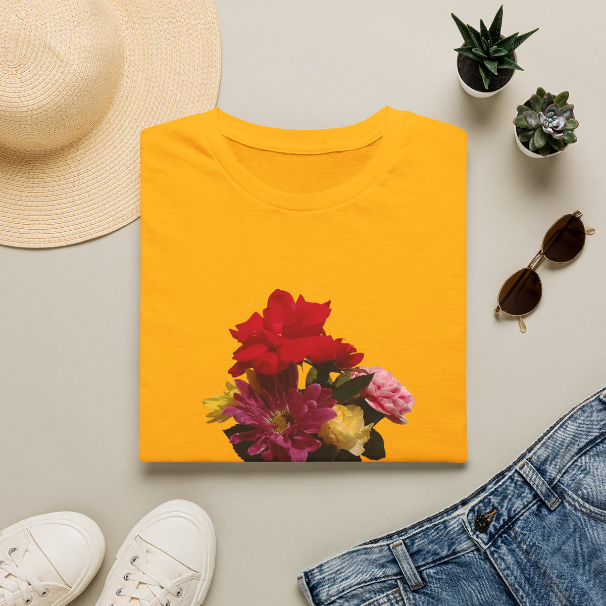 Floral Vase T-Shirt — Vintage Bouquet Graphic Tee