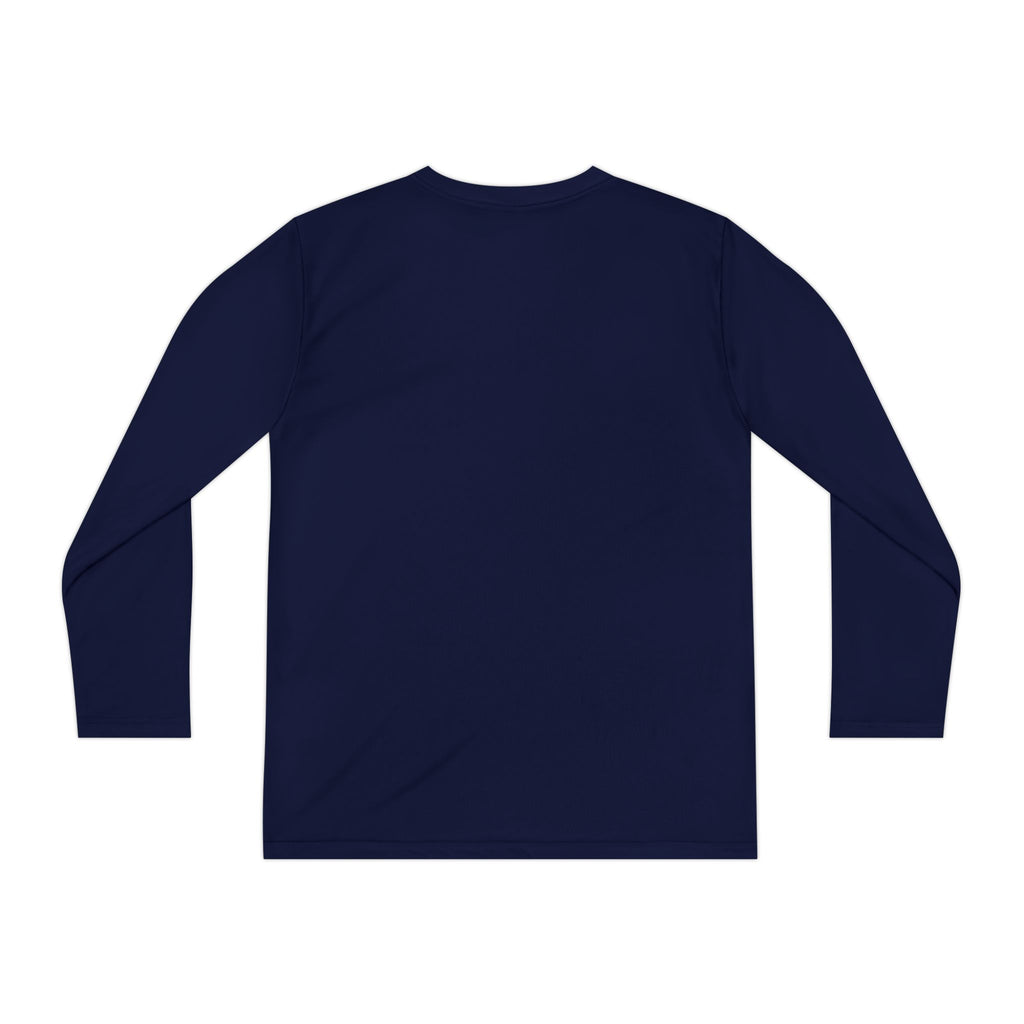 Youth Long Sleeve Tee — Girl Feeding Deer Christmas Night Scene
