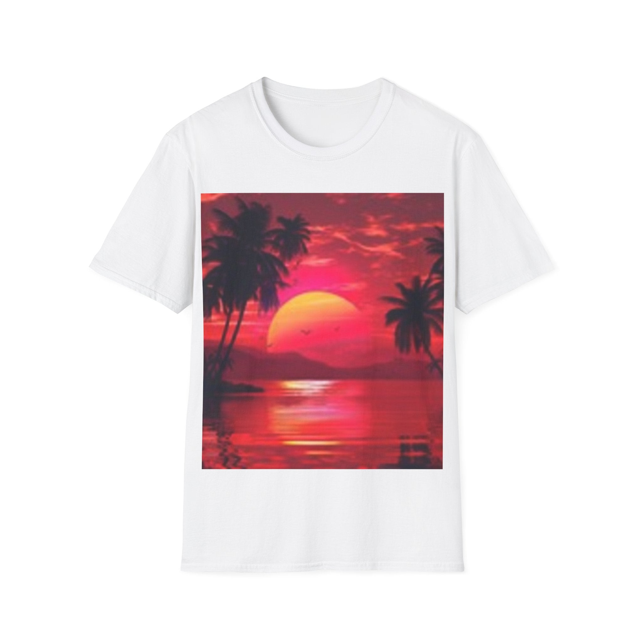 Retro Sunset T-Shirt — Tropical Palm Beach Sunset Graphic