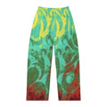 Boho Swirl Women's Pajama Pants – Vibrant Turquoise, Yellow & Red Lounge Sleepwear