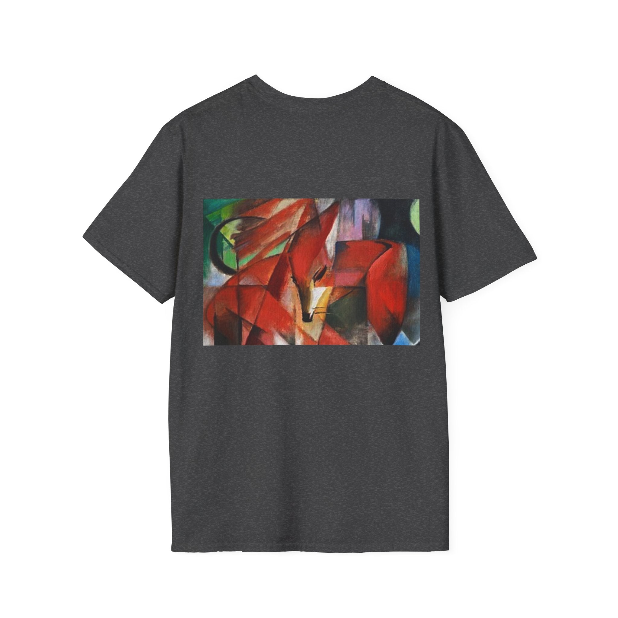 Sun Face Pocket Tee with Abstract Red Fox Back Print