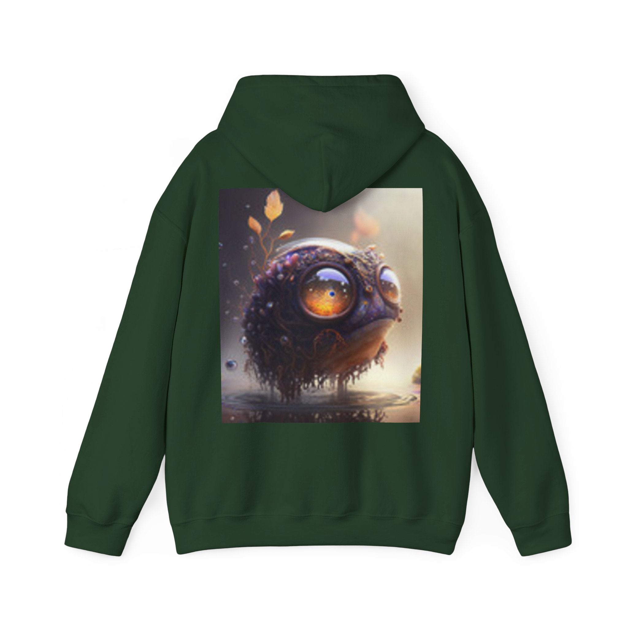 Cute Fuzzy Creature Hoodie – Whimsical Big-Eyed Monster Art Sweatshirt
