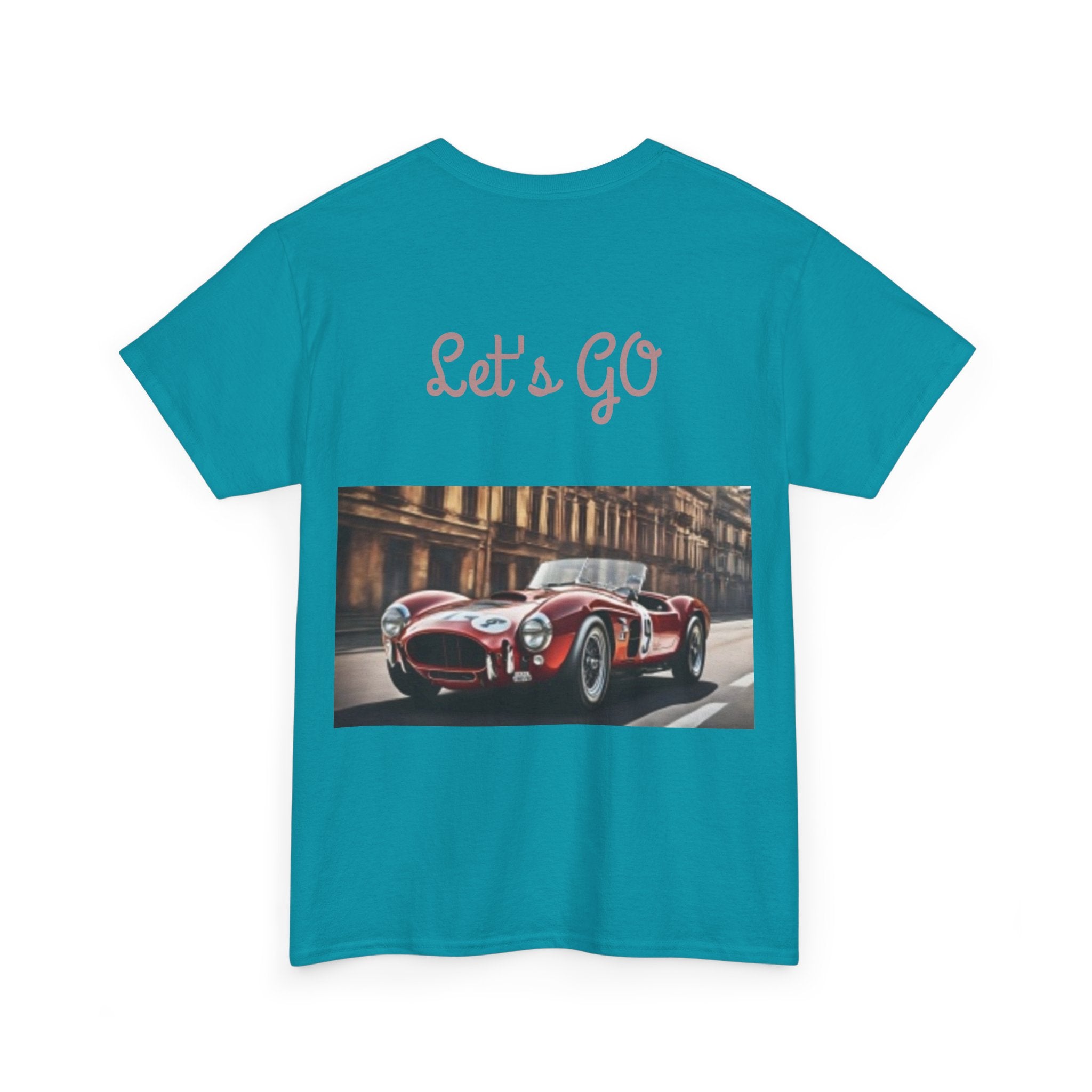 Pin-Up Girl with Terrier & Fast Car Graphic T-shirt — Retro 1950's Vintage Style T-Shirt