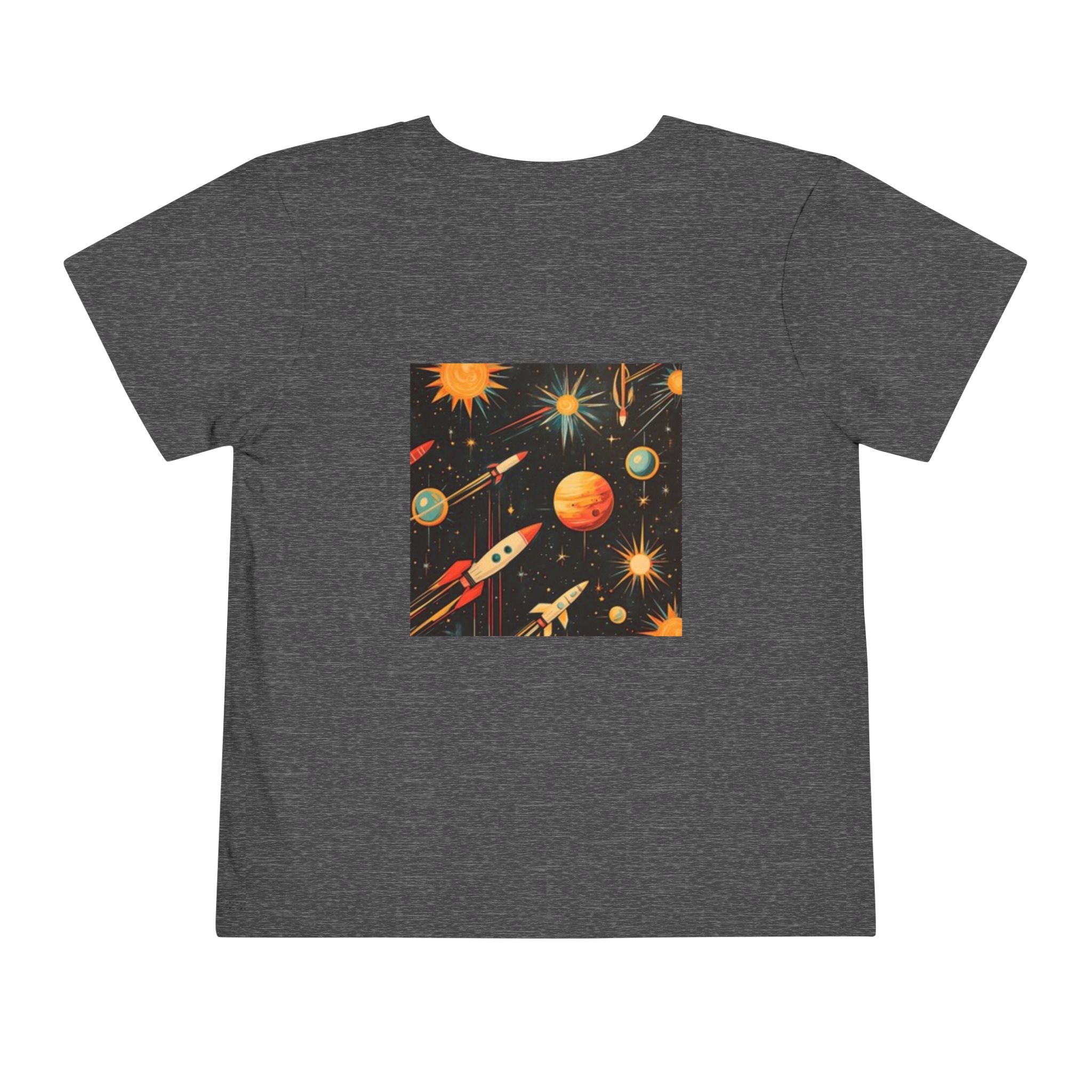 Toddler T-shirt — Adventures Cute Astronaut & Retro Space Rockets Design