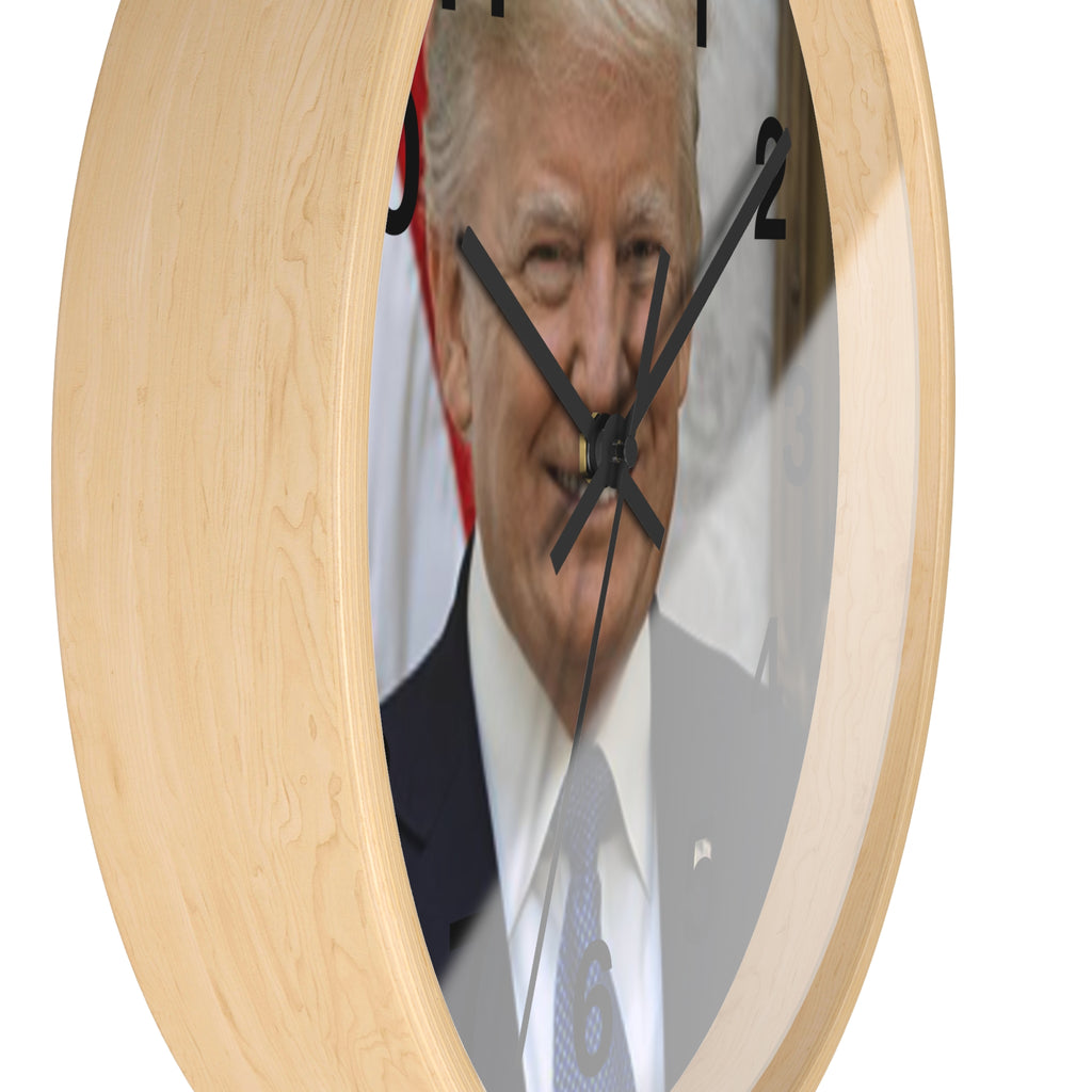 Wall Clock President Donald Trump 47th President AMERICA