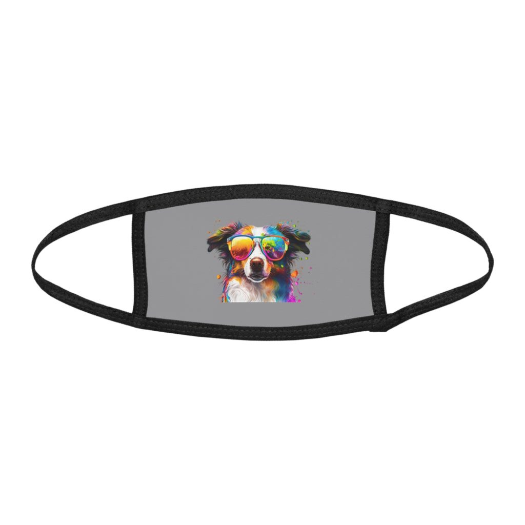 Kids Face Mask — Colorful Dog with Sunglasses Printed Mask