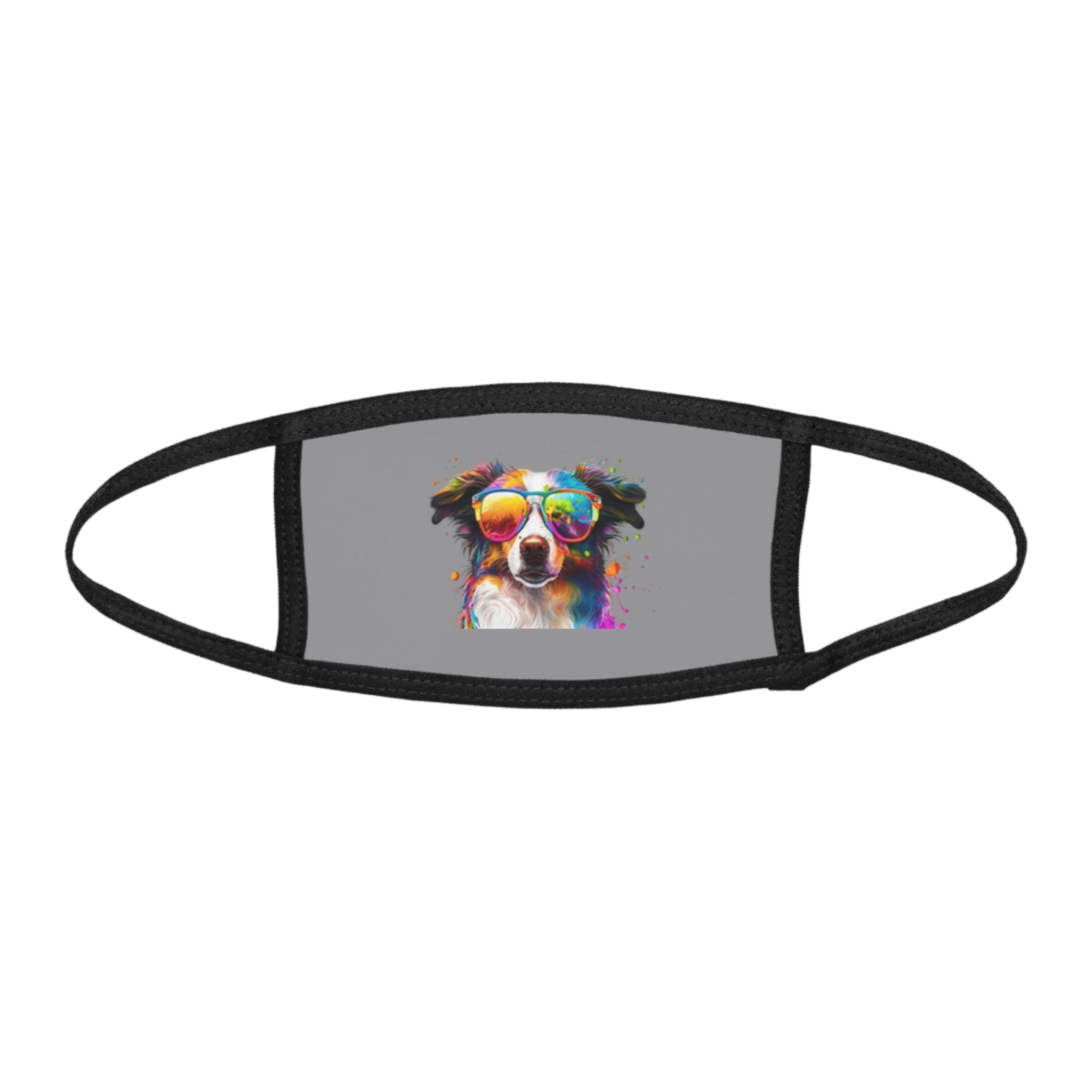 Kids Face Mask — Colorful Dog with Sunglasses Printed Mask