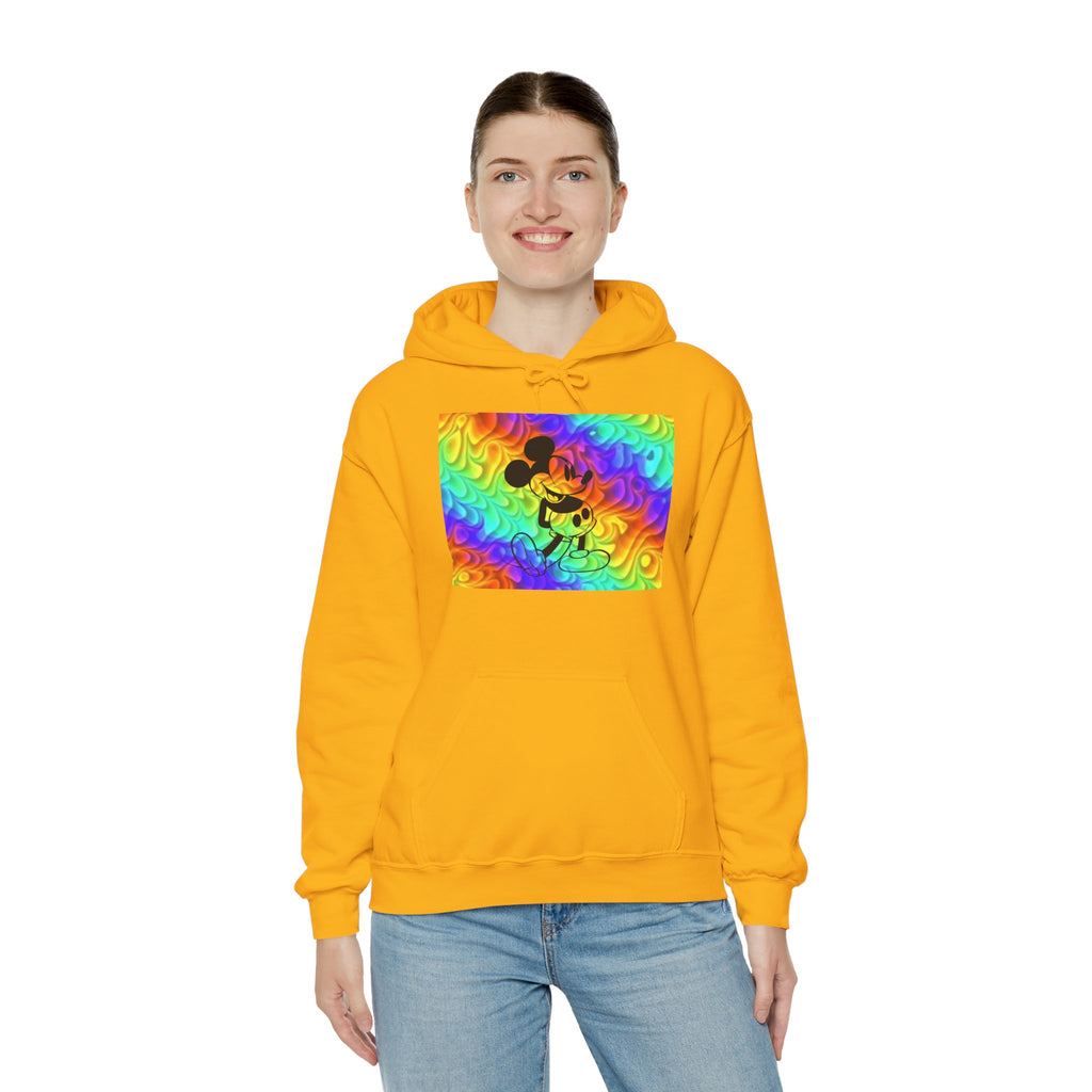 Mickey Mouse Rainbow Colors Unisex Heavy Blend Hooded Sweatshirt Warm & Cozy
