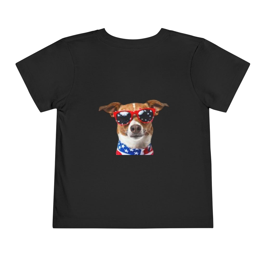 Toddler Tee with Patriotic Portrait & Flag Graphic