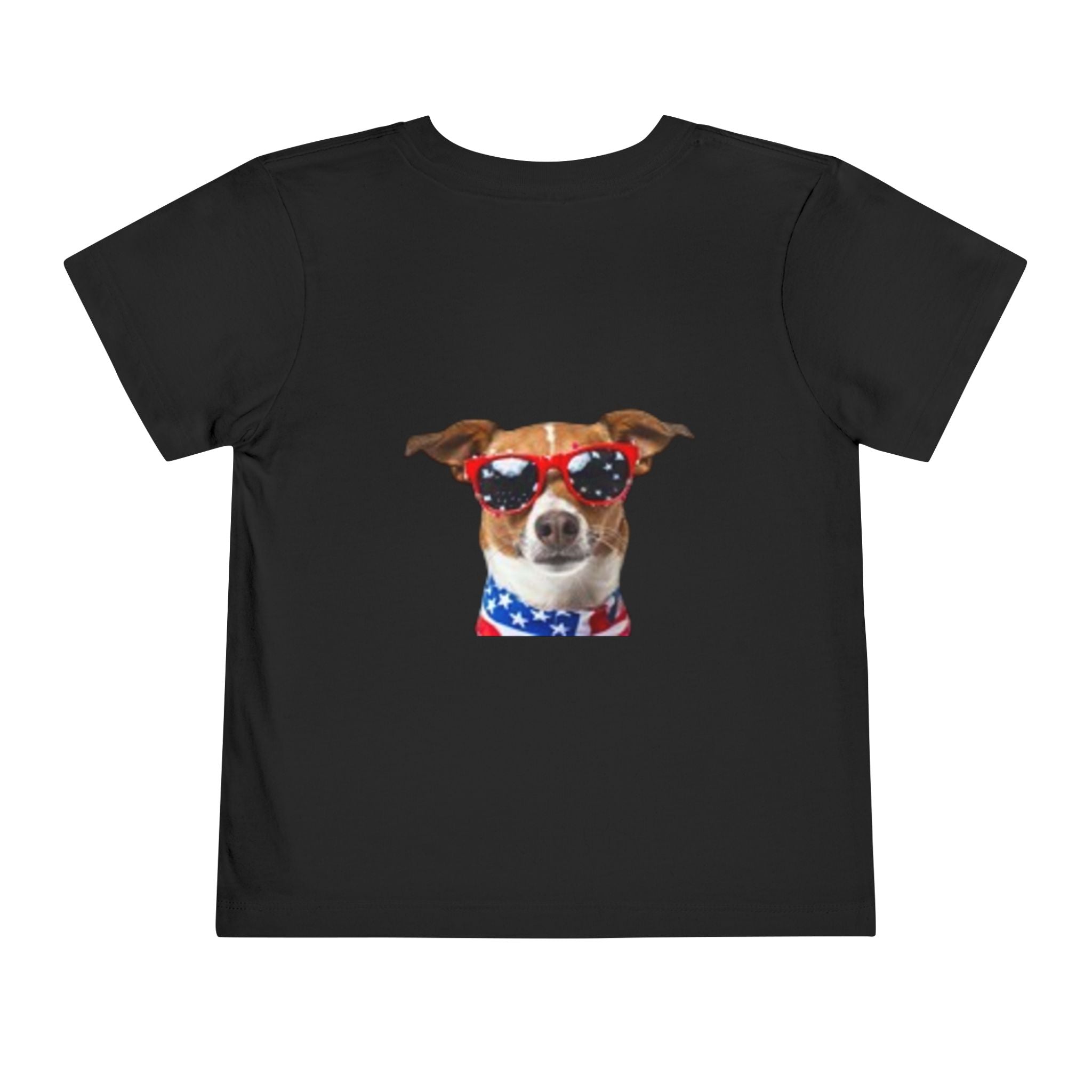 Toddler Tee with Patriotic Portrait & Flag Graphic