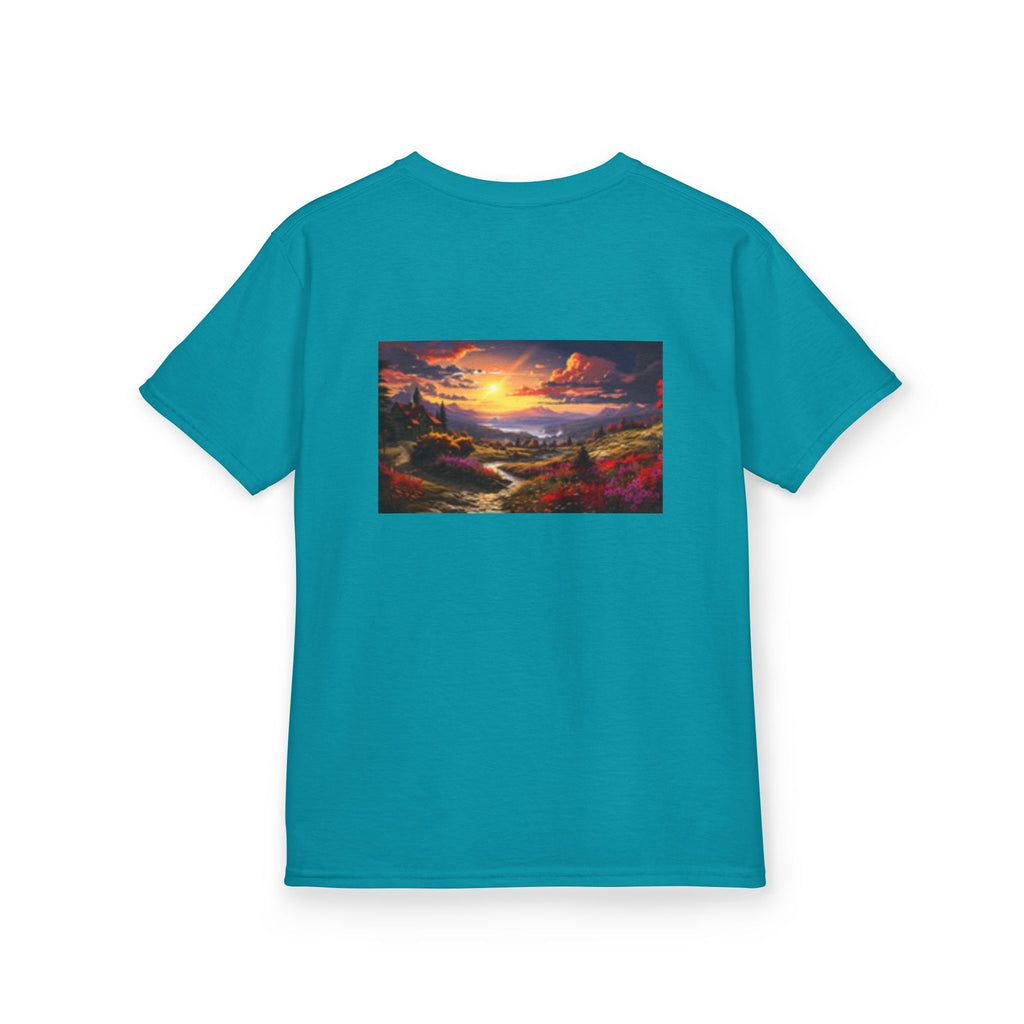 Kids Kingfisher & Butterfly T‑Shirt — Colorful Bird Nature Tee for Children