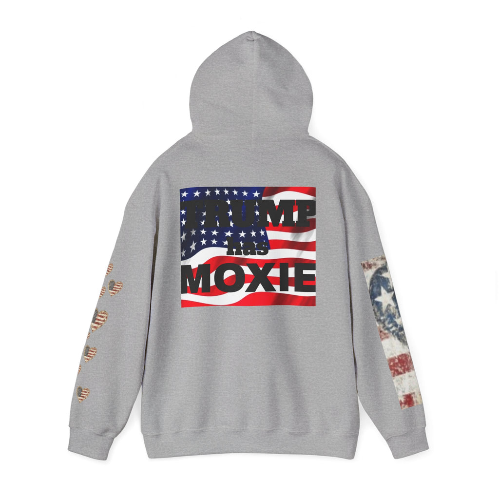 TRUMP a du Cran Drapeau américain Sweat à capuche graphique — Poing patriotique