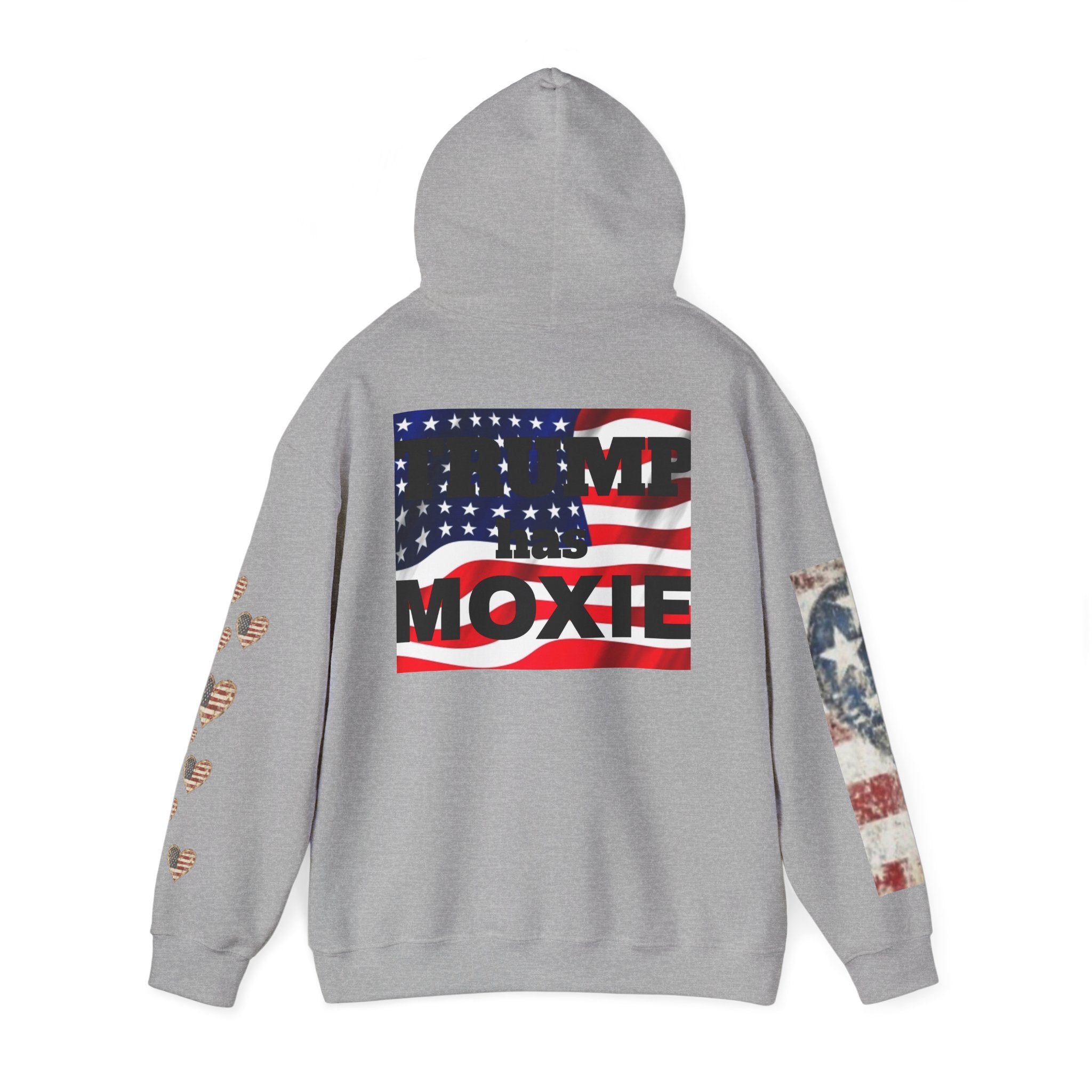 TRUMP a du Cran Drapeau américain Sweat à capuche graphique — Poing patriotique