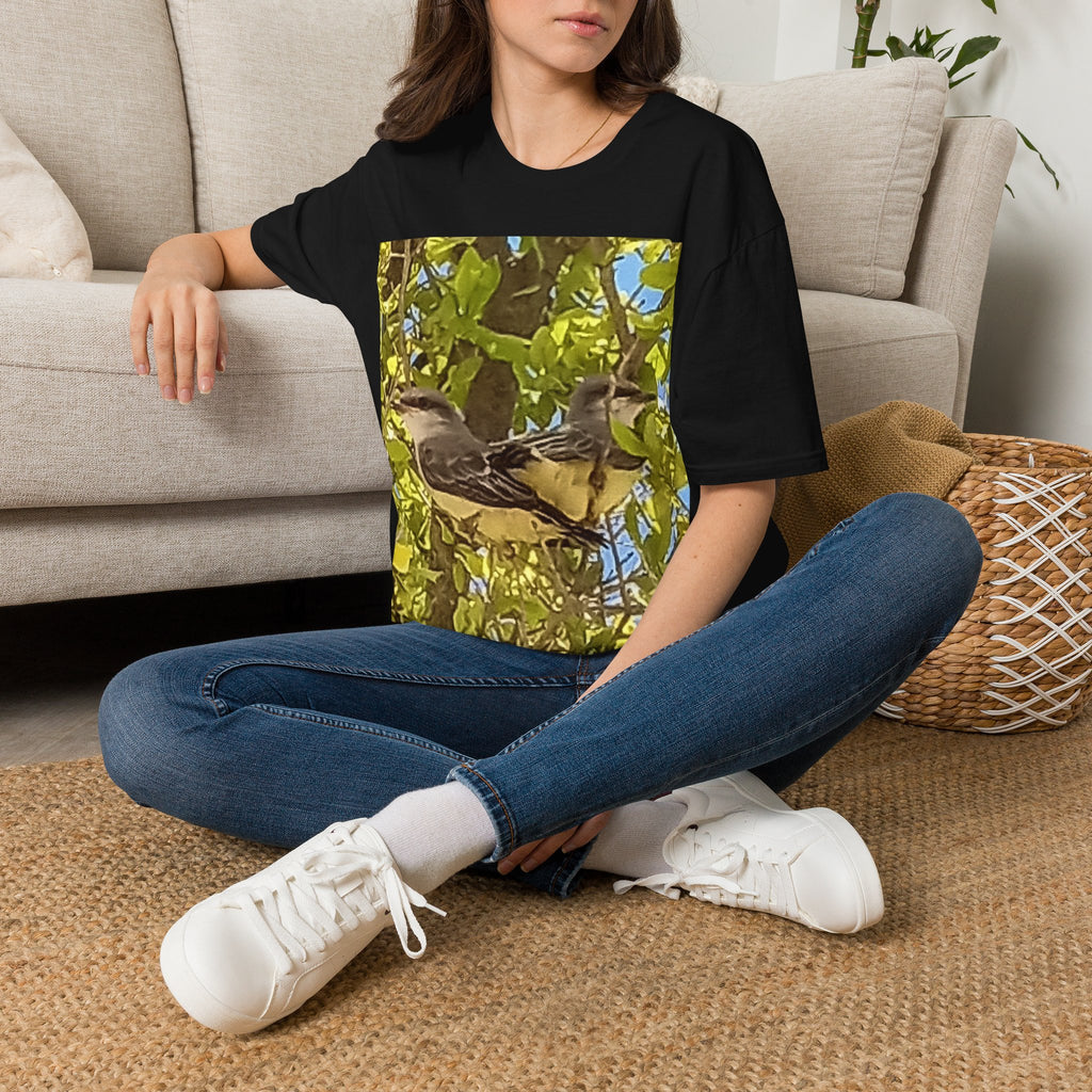 Birds in the Canopy T‑Shirt — Nature Photo Tee with Songbirds