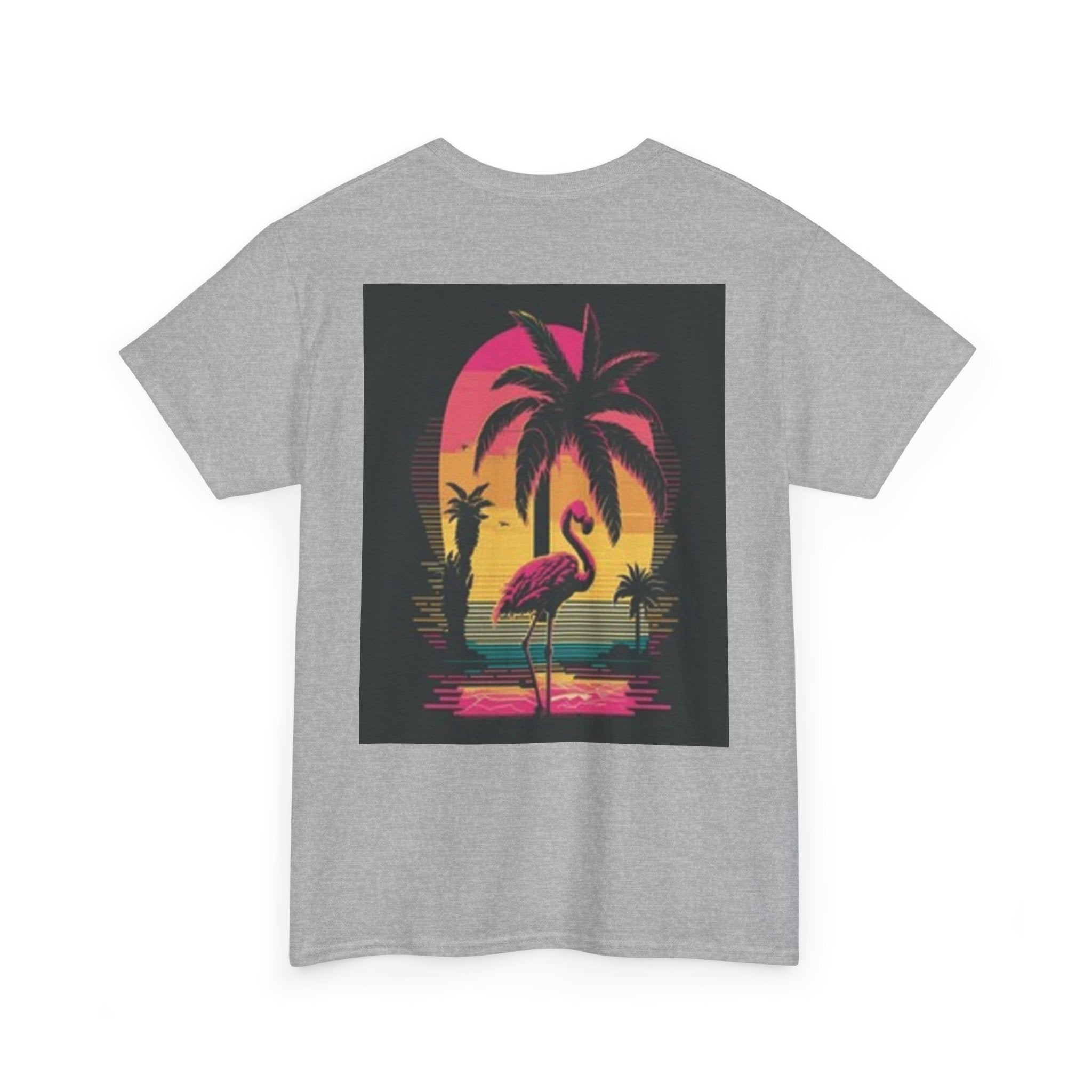 T-Shirt — Tropical Sunset Flamingo Graphic T-shirt