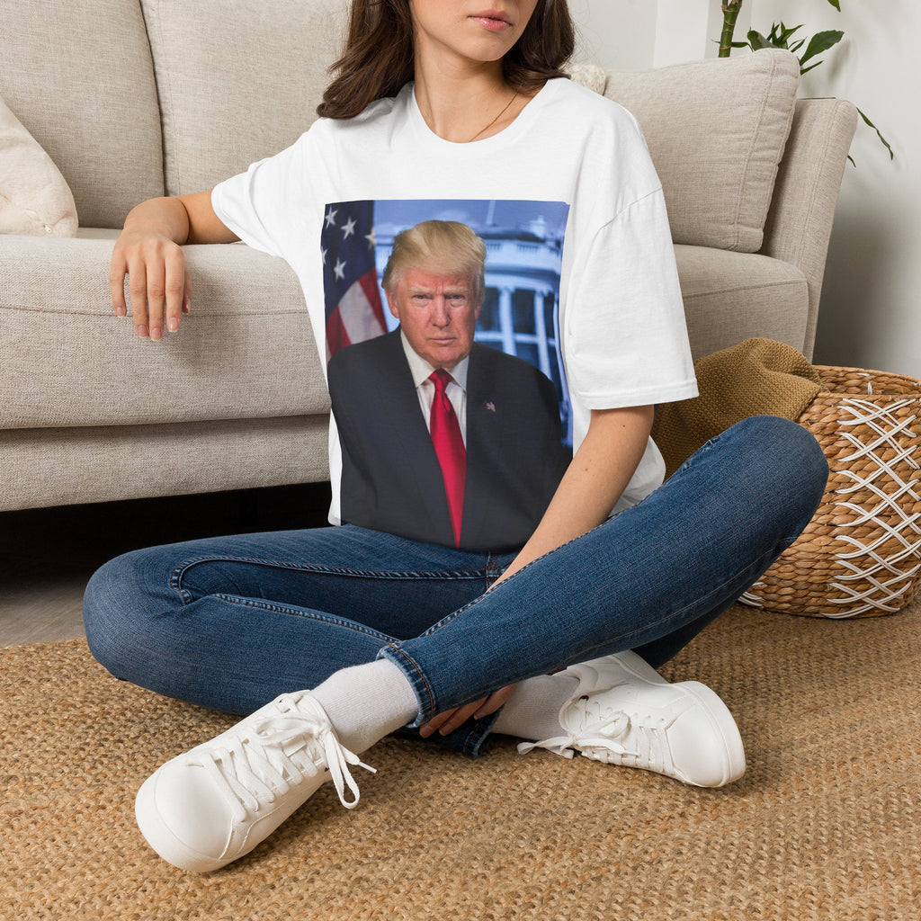 Political Portrait T‑Shirt — Patriotic Flag Headshot Tee