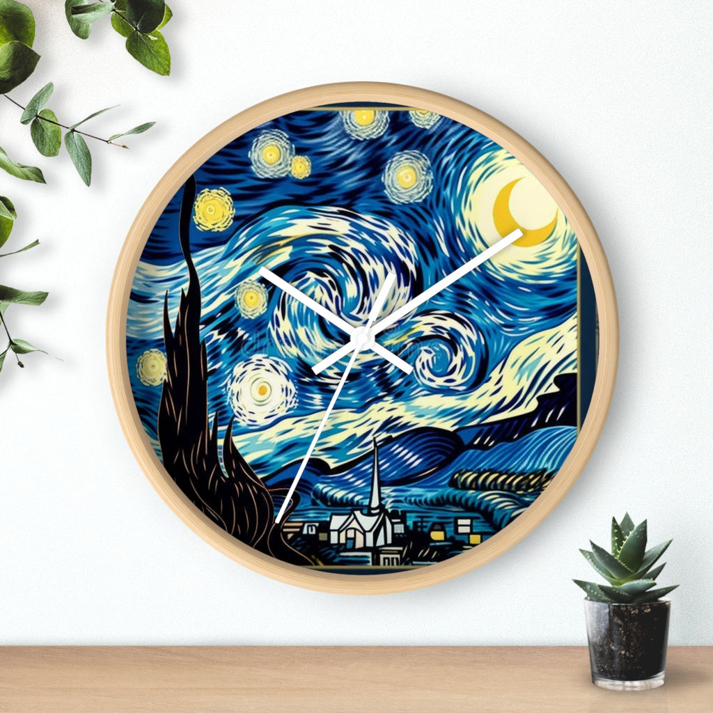 Starry Night Wall Clock — Van Gogh Style Decorative Clock
