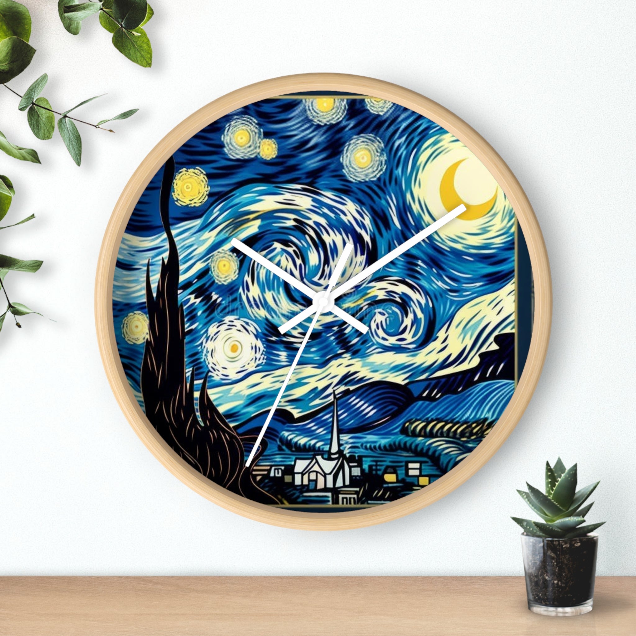 Starry Night Wall Clock — Van Gogh Style Decorative Clock