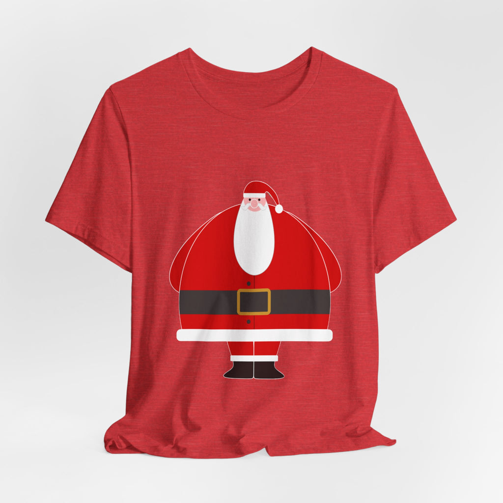 Santa Claus Graphic Tee — Cute Round Santa Christmas T-Shirt