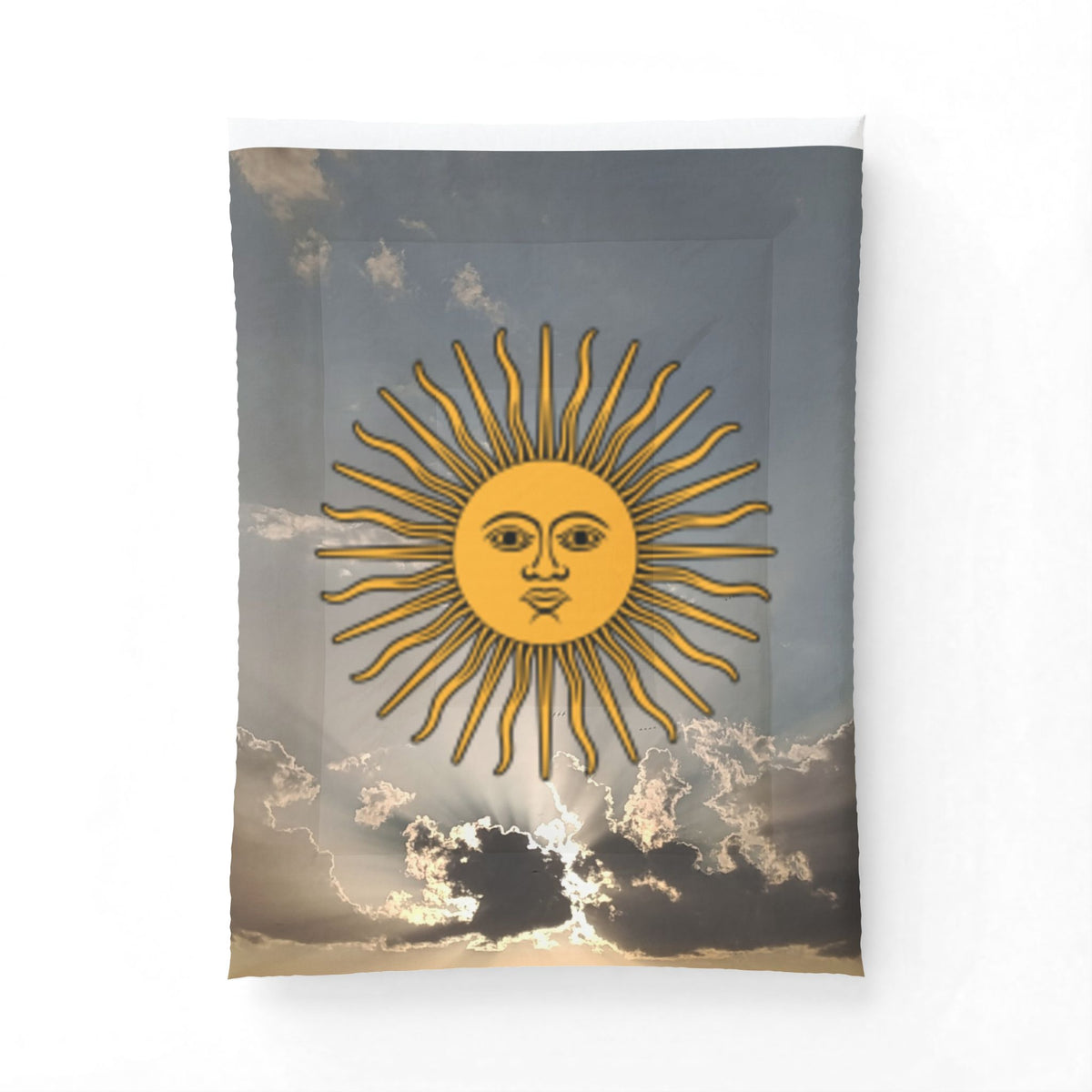 Sunrise Boho Cotton Comforter – Vintage Sun Face Duvet Cover