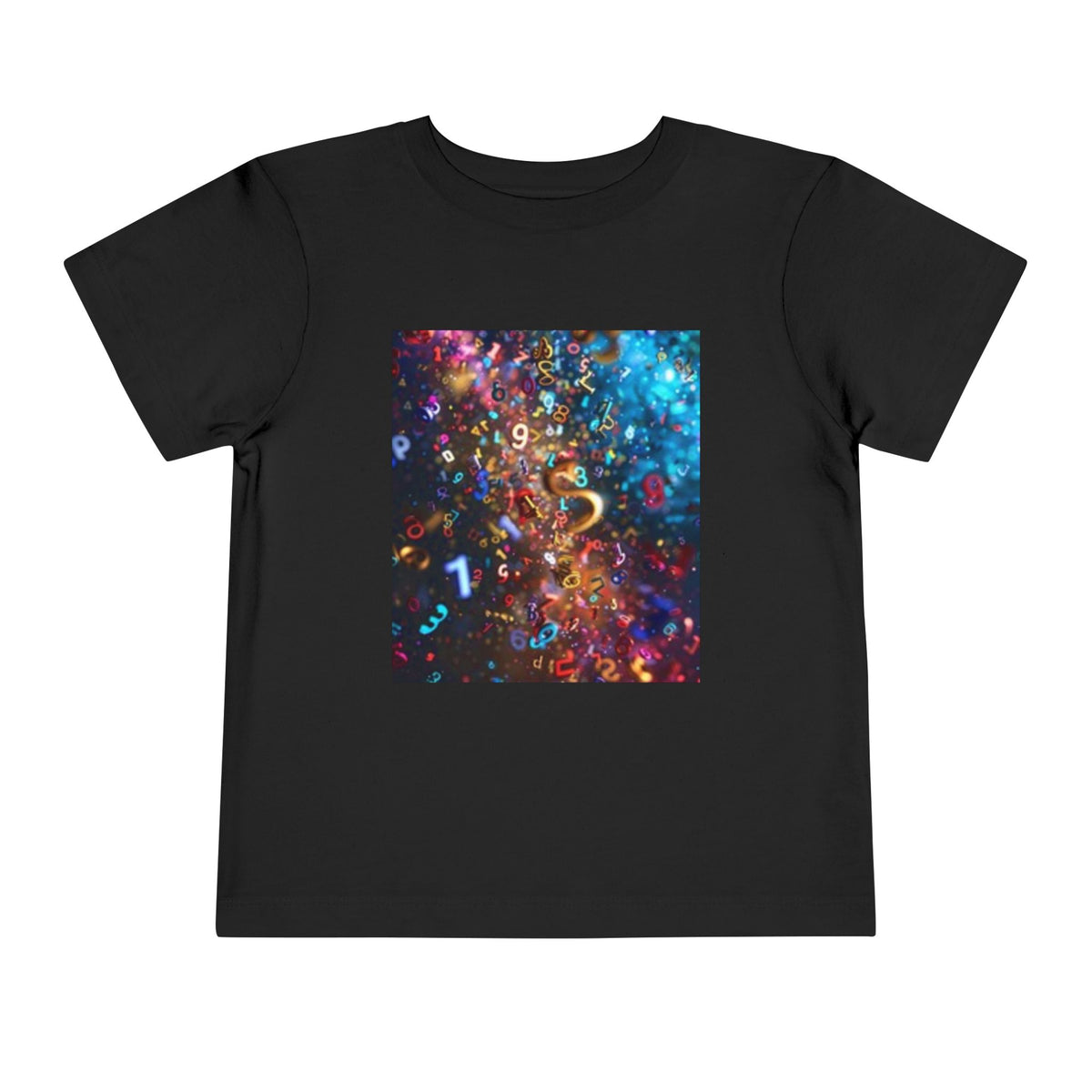Toddler Tee - Colorful Glitter Confetti Numbers Graphic