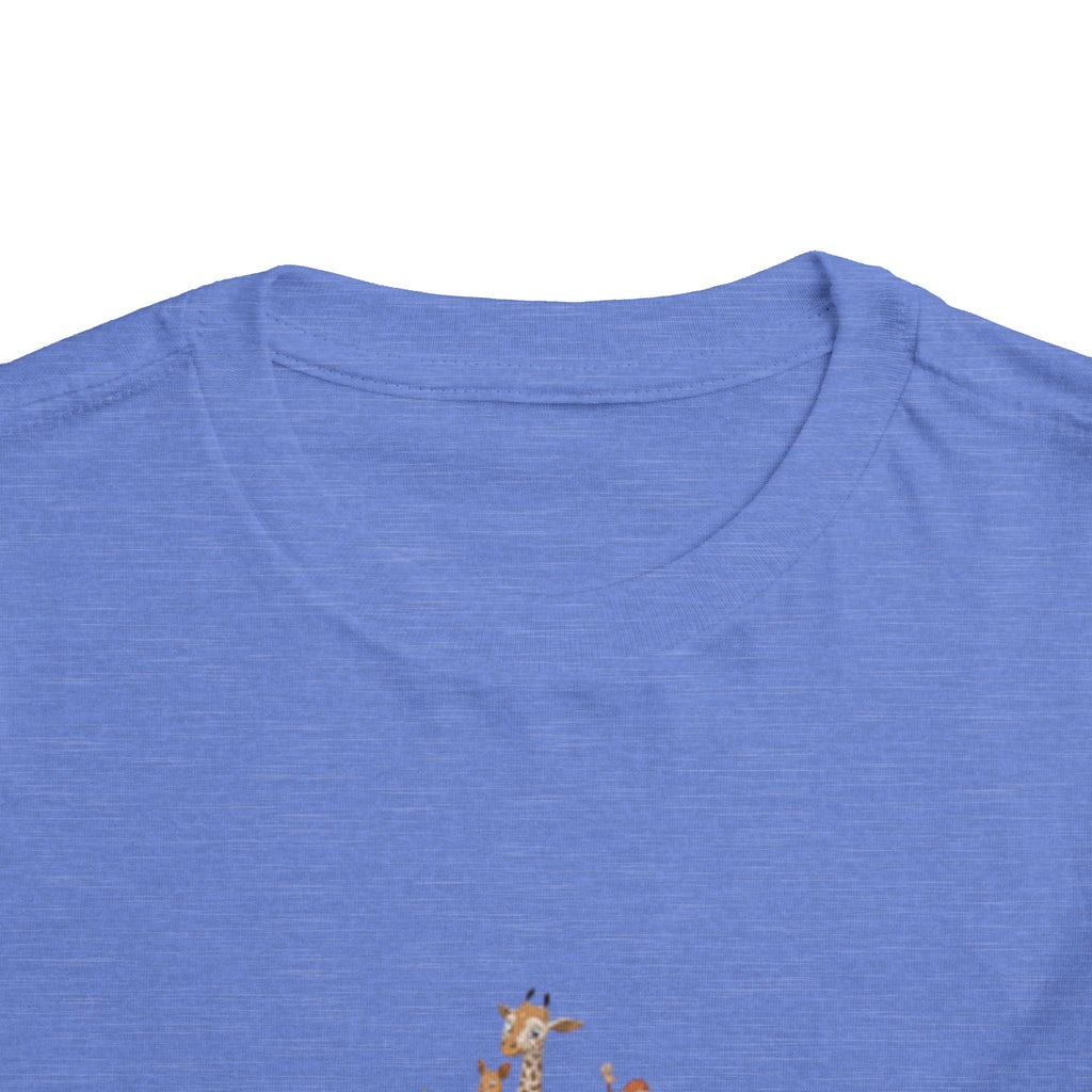 Toddler Tee — Colorful Rainbow Heart & Cute Animal Friends
