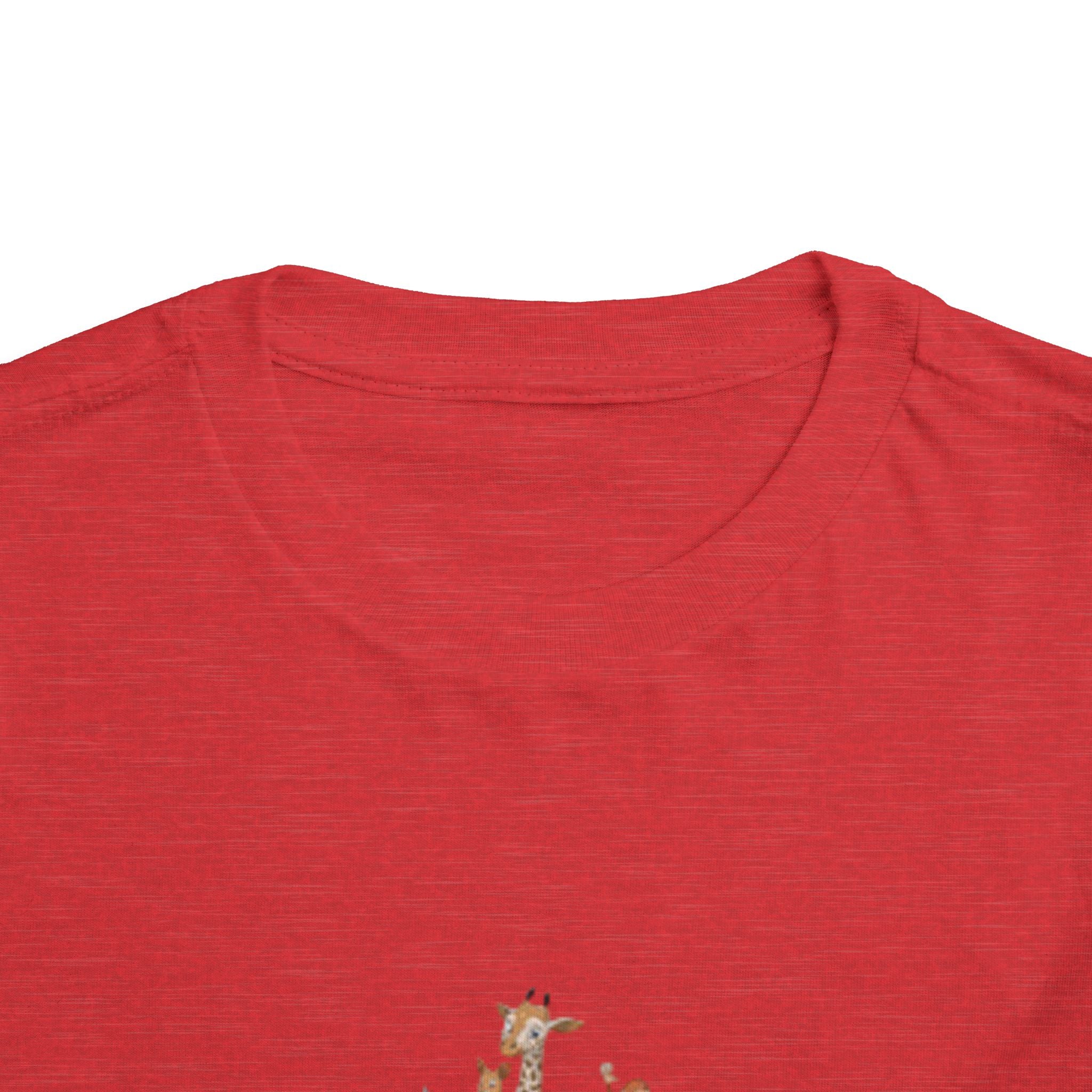 Toddler Tee — Colorful Rainbow Heart & Cute Animal Friends
