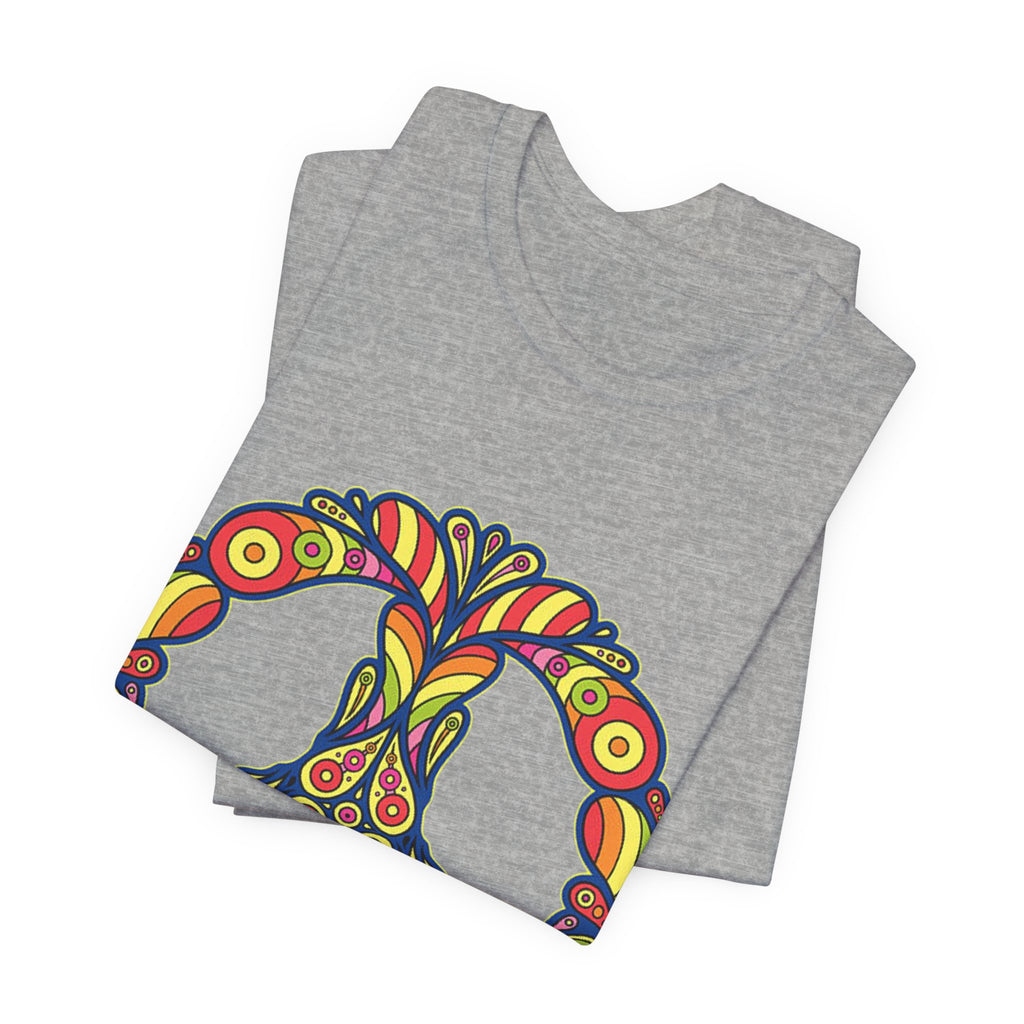 Psychedelic Floral Peace Sign T-Shirt World Peace
