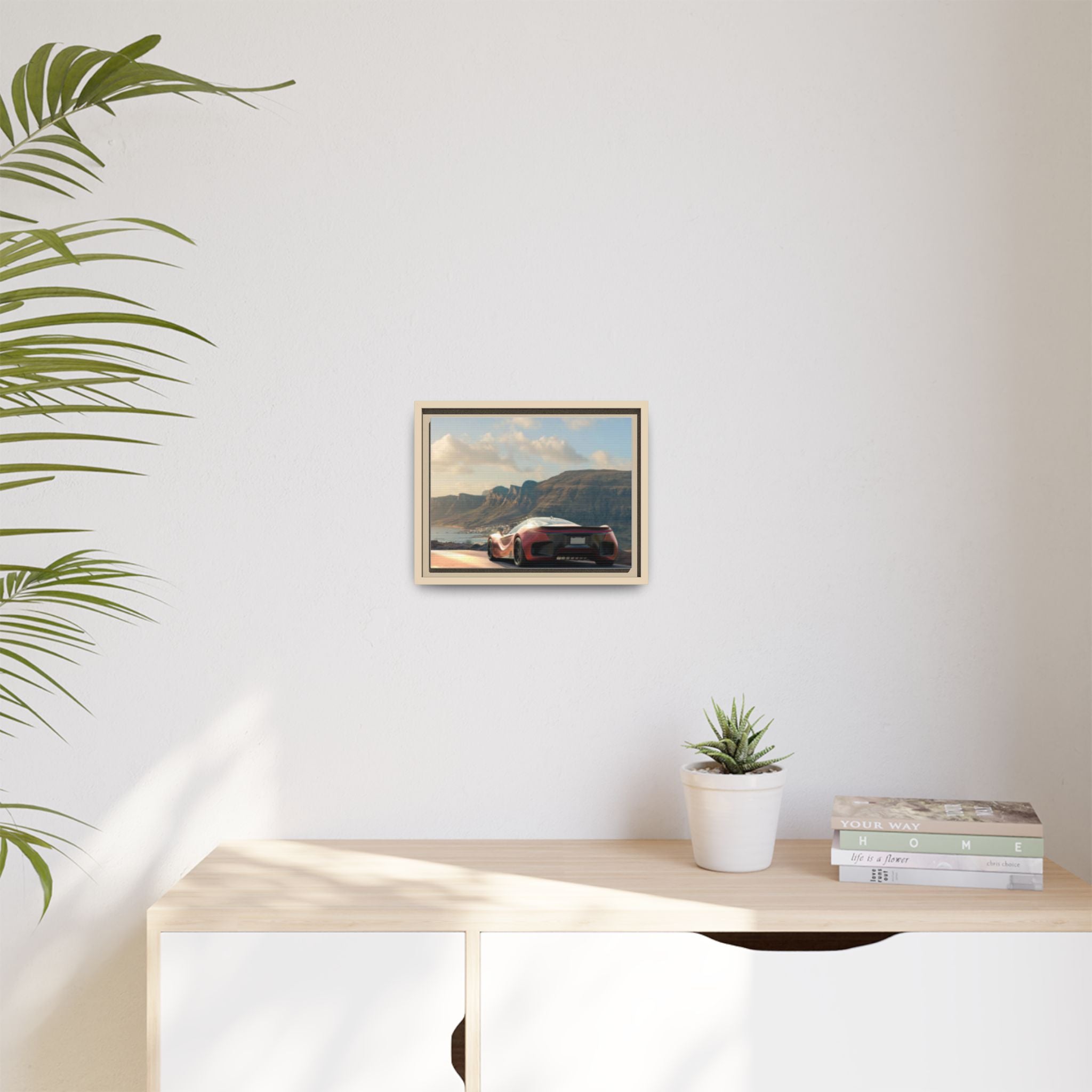 Sports Car Matte Canvas Print — Framed Automotive Wall Art