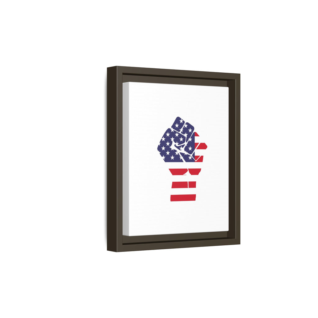 Framed Canvas Print – American Flag Fist Wall Art