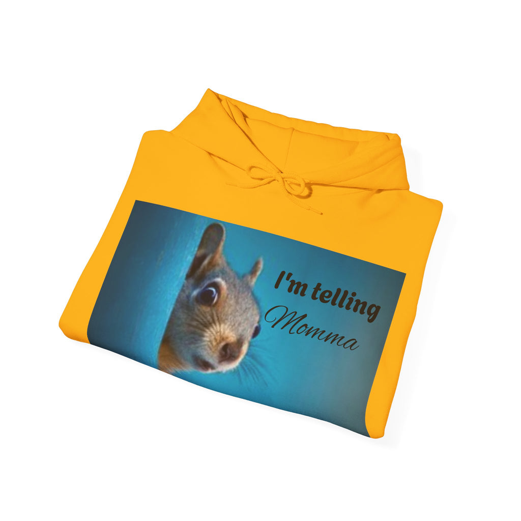 Squirrel I'm Telling Momma Mushrooms Hooded Sweatshirt