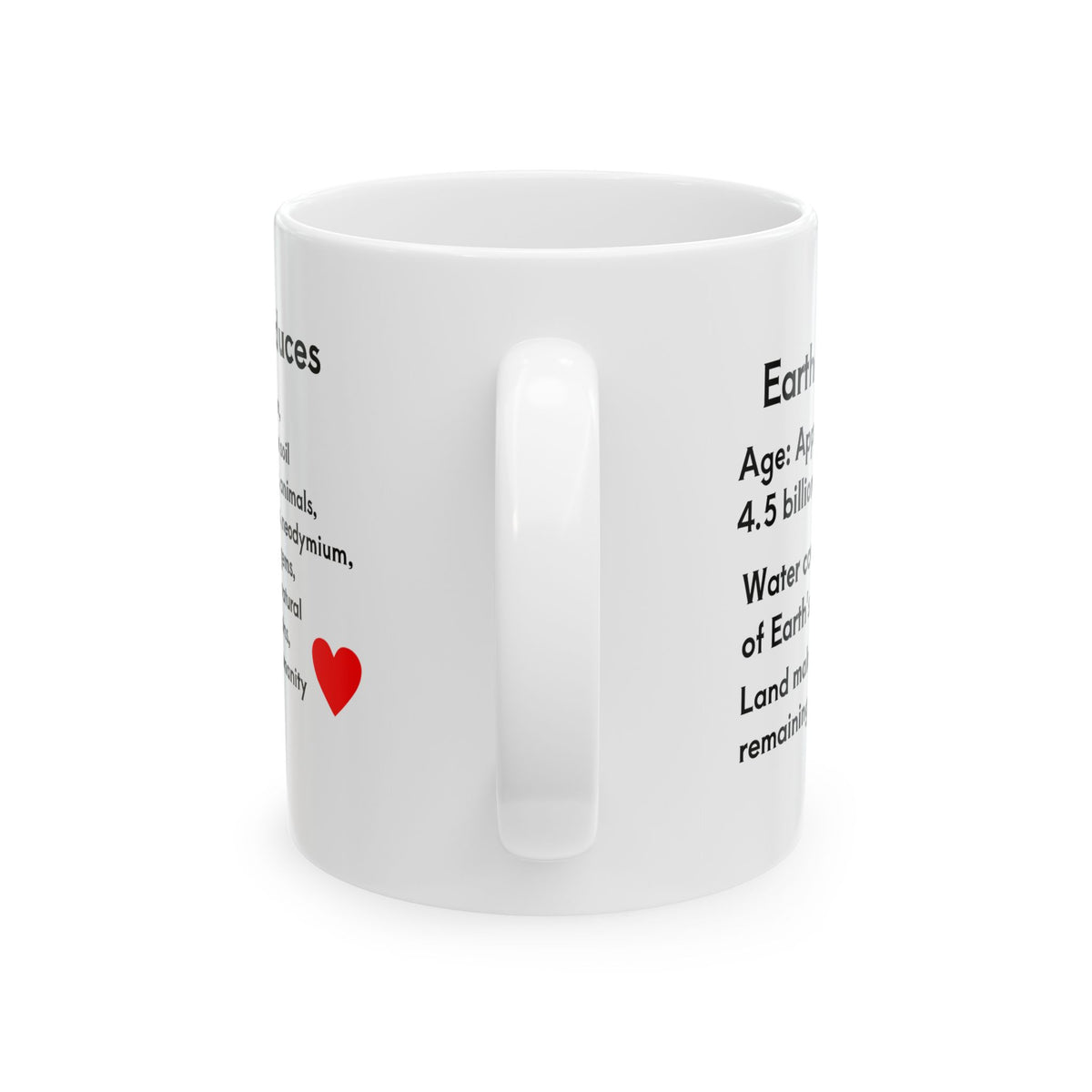 Earth Facts Ceramic Mug — Educational Planetary Coffee Cup (11oz, 15oz)