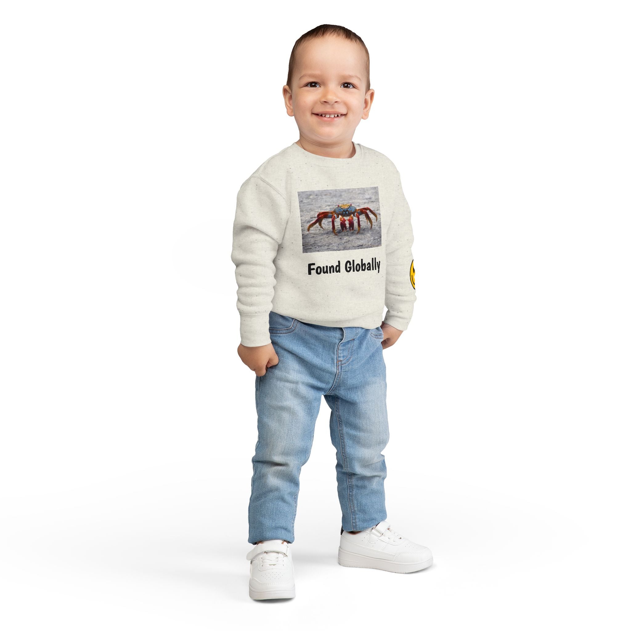 Toddler Sweatshirt - Colorful Fiddler Crab Beach Graphic