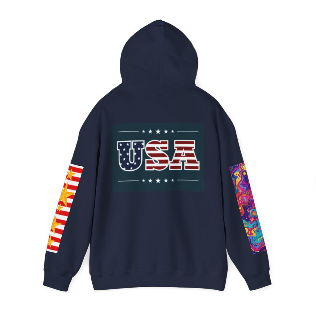 USA Flag Soldier Hoodie — Patriotic American Veteran Pullover