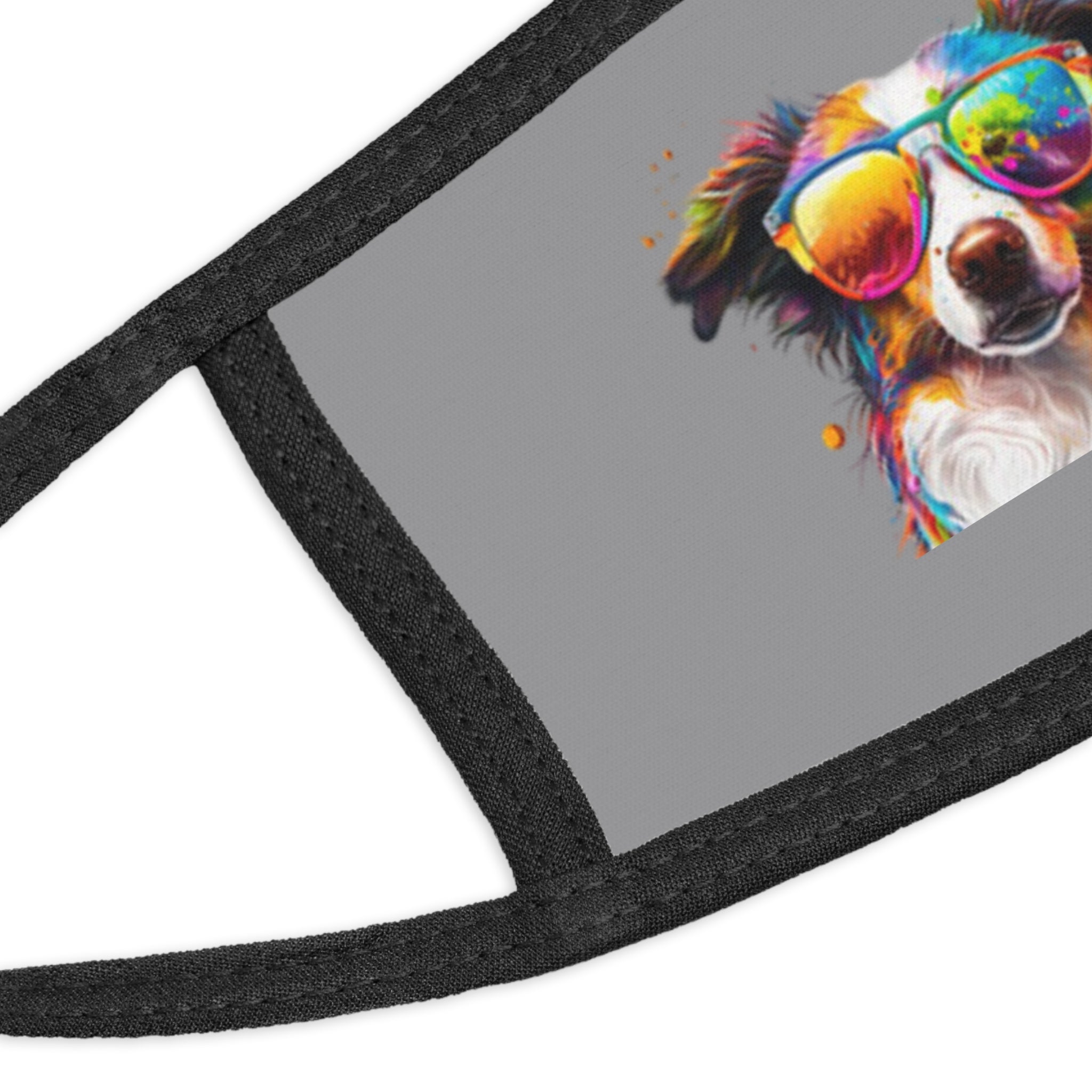 Kids Face Mask — Colorful Dog with Sunglasses Printed Mask