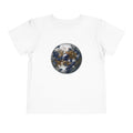 Toddler Tee with Earth Globe & Earth Facts Graphic — Kids Space & Nature Shirt