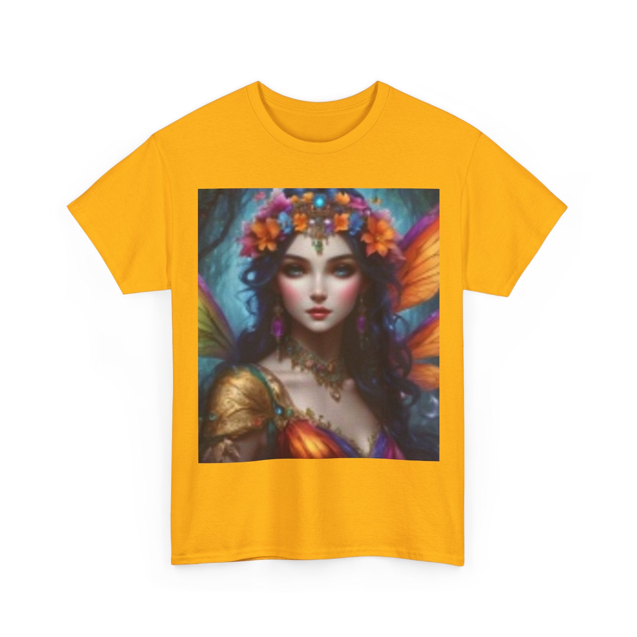 Fairy Queen Portrait T-Shirt — Ethereal Floral Fantasy Tee