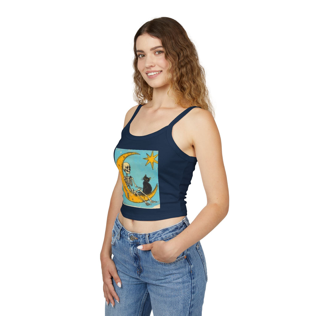 Celestial Skull & Cat Moon Tank