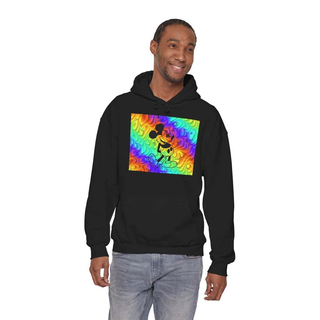 Mickey Mouse Rainbow Colors Unisex Heavy Blend Hooded Sweatshirt Warm & Cozy