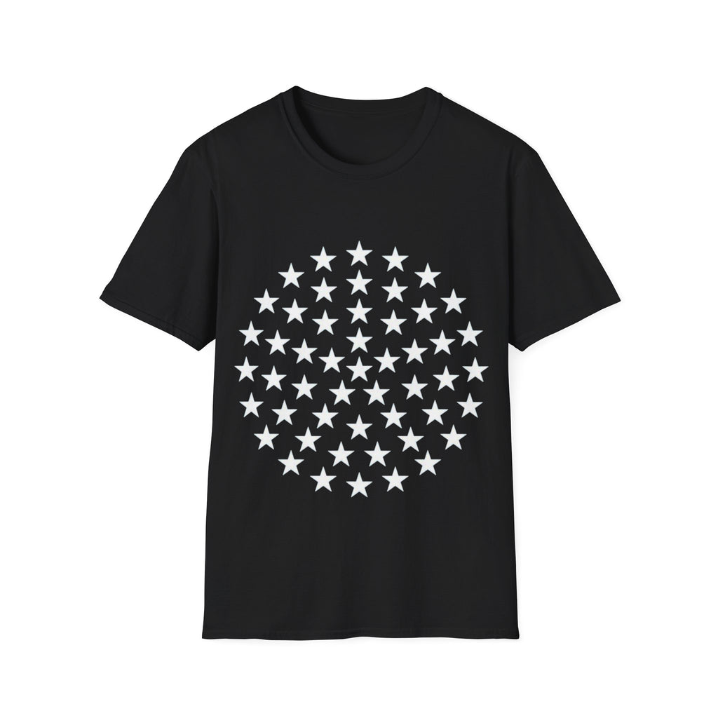 Racing Car Love Racing Patriotic Starburst Pocket T-Shirt – Blue Stars Chest Print