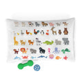 Animal Alphabet Pet Bed — Cute Cartoon Zoo & Ocean Critters Pattern