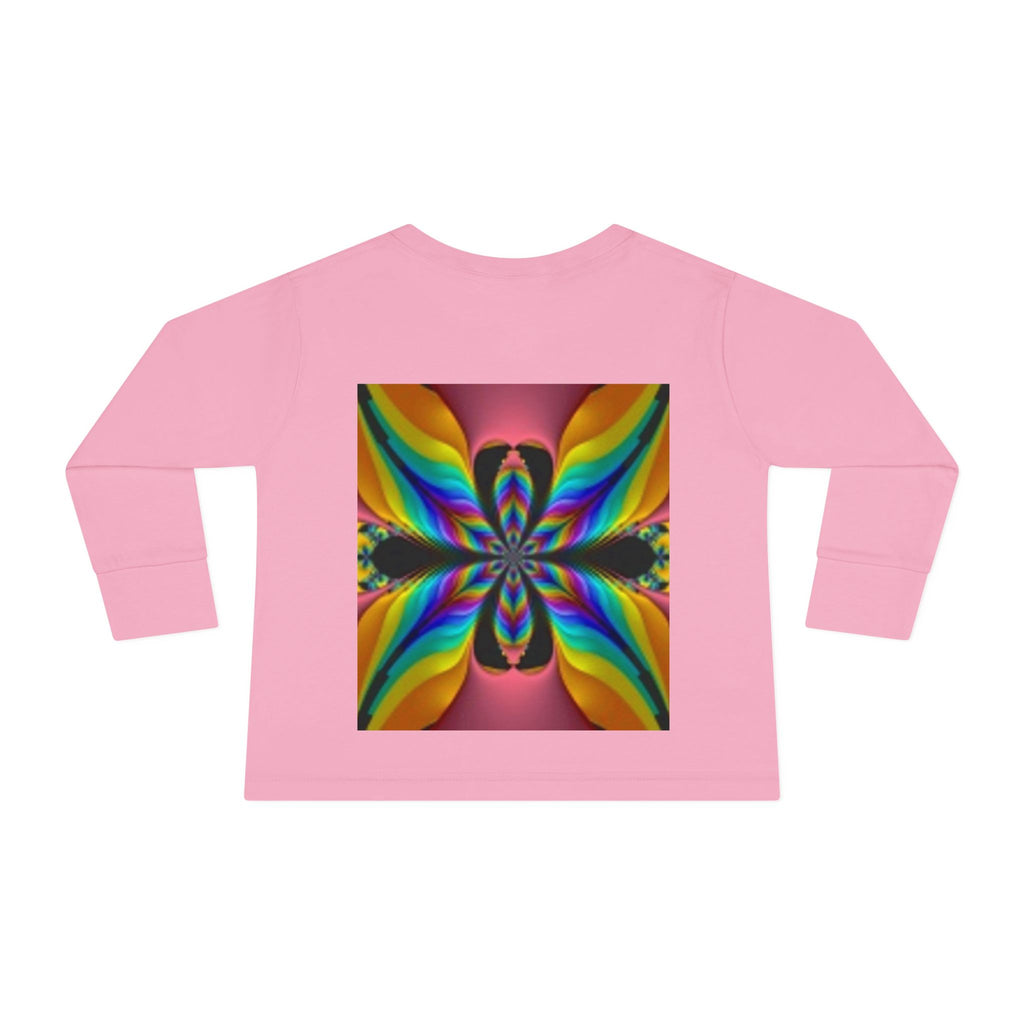 Cute Crocodile Eating Ice Cream Toddler Long Sleeve Tee