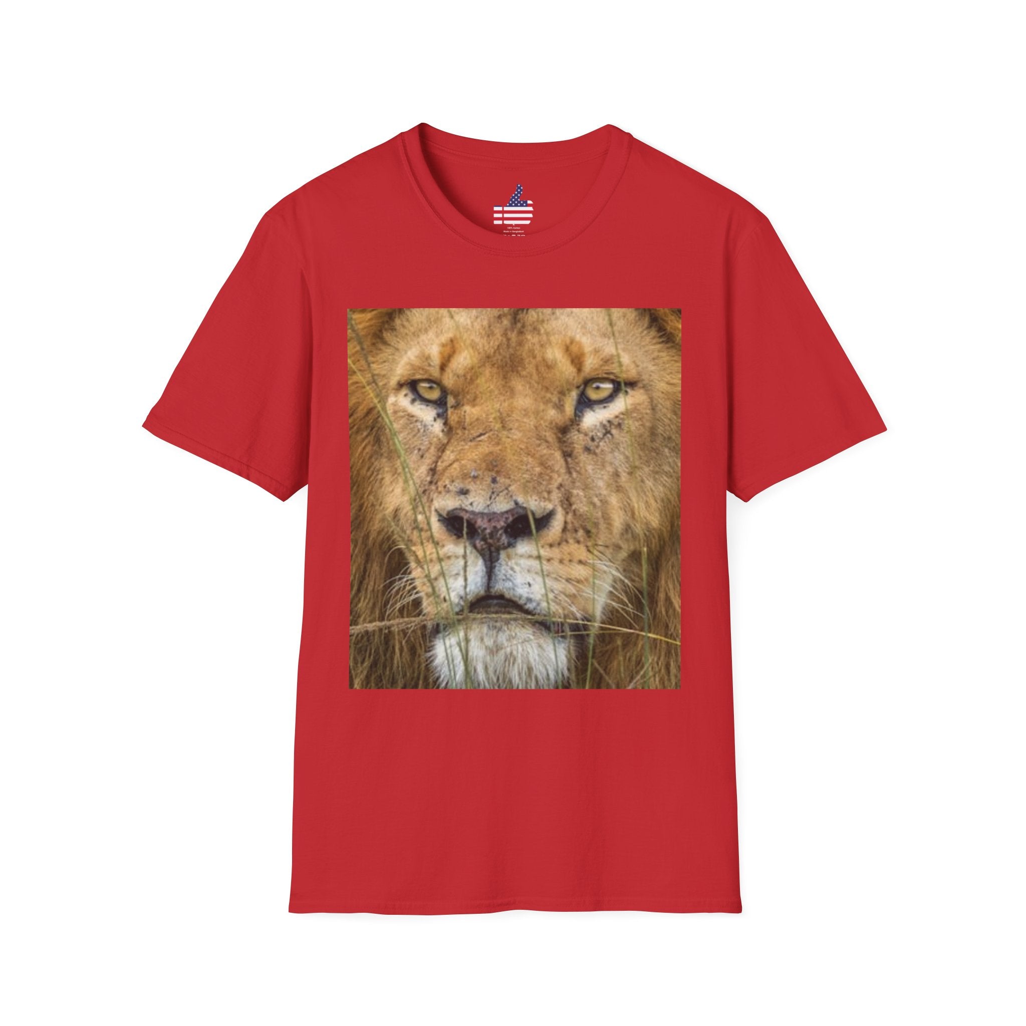 Lion Portrait T‑Shirt — Majestic Lion Face & Pride Photo Tee