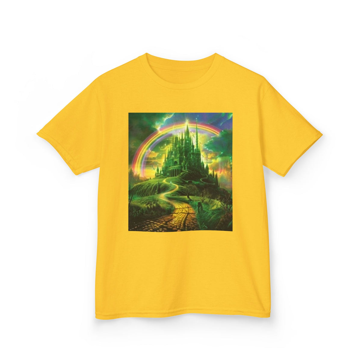Kids T‑Shirt — Magical Rainbow Castle Fantasy Tee