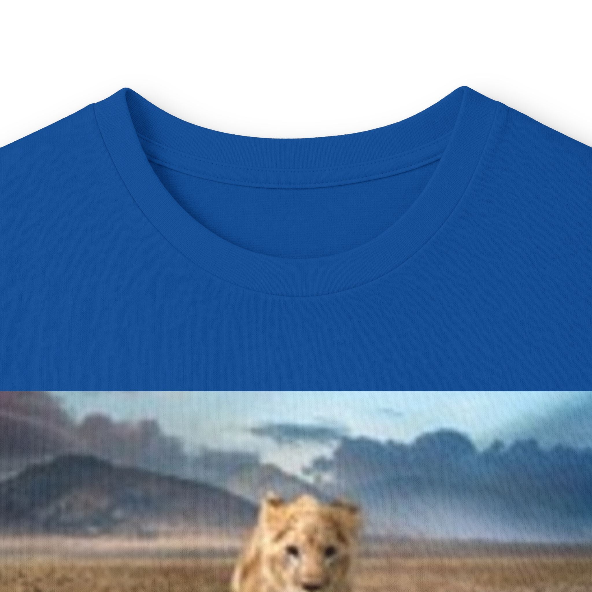Long Sleeve T-shirt — Reflective Lion & Mountain River Nature Shirt