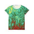 Women's Sports Jersey — Teal Swirl All-Over Print Athletic Top