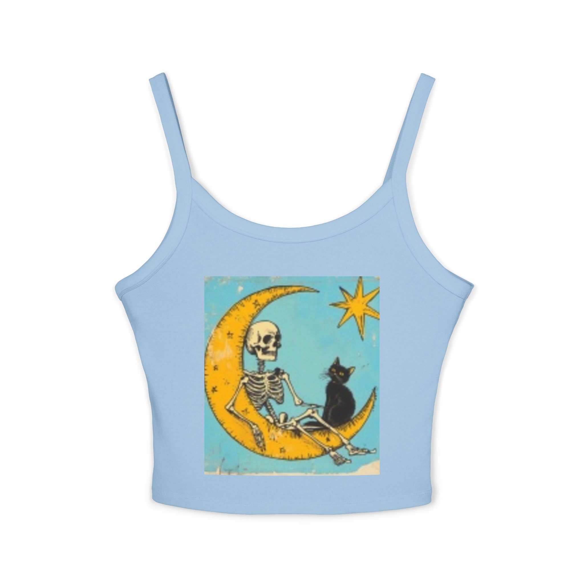 Celestial Skull & Cat Moon Tank