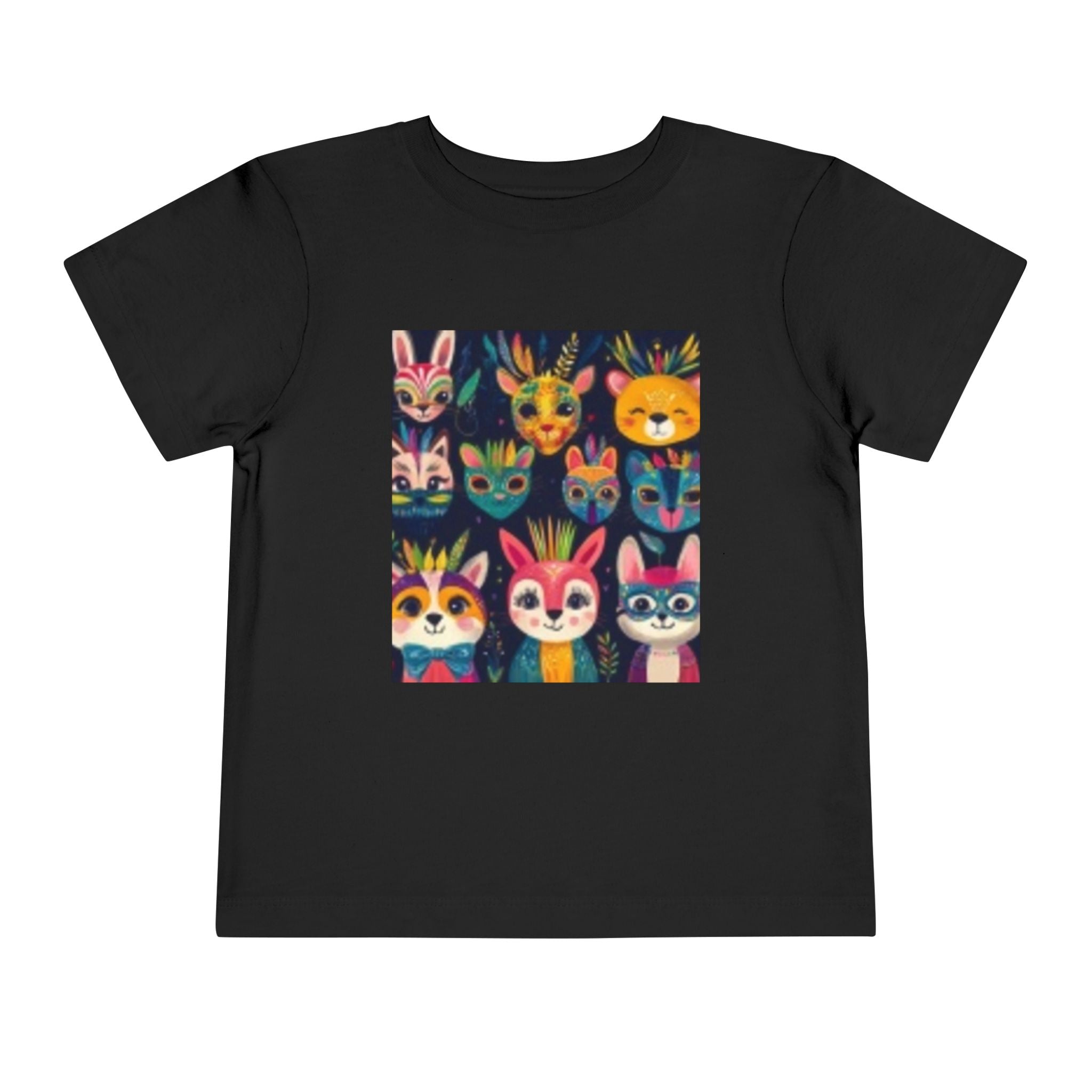 Toddler T-shirt — Colorful Forest Animal Faces Toddler Shirt